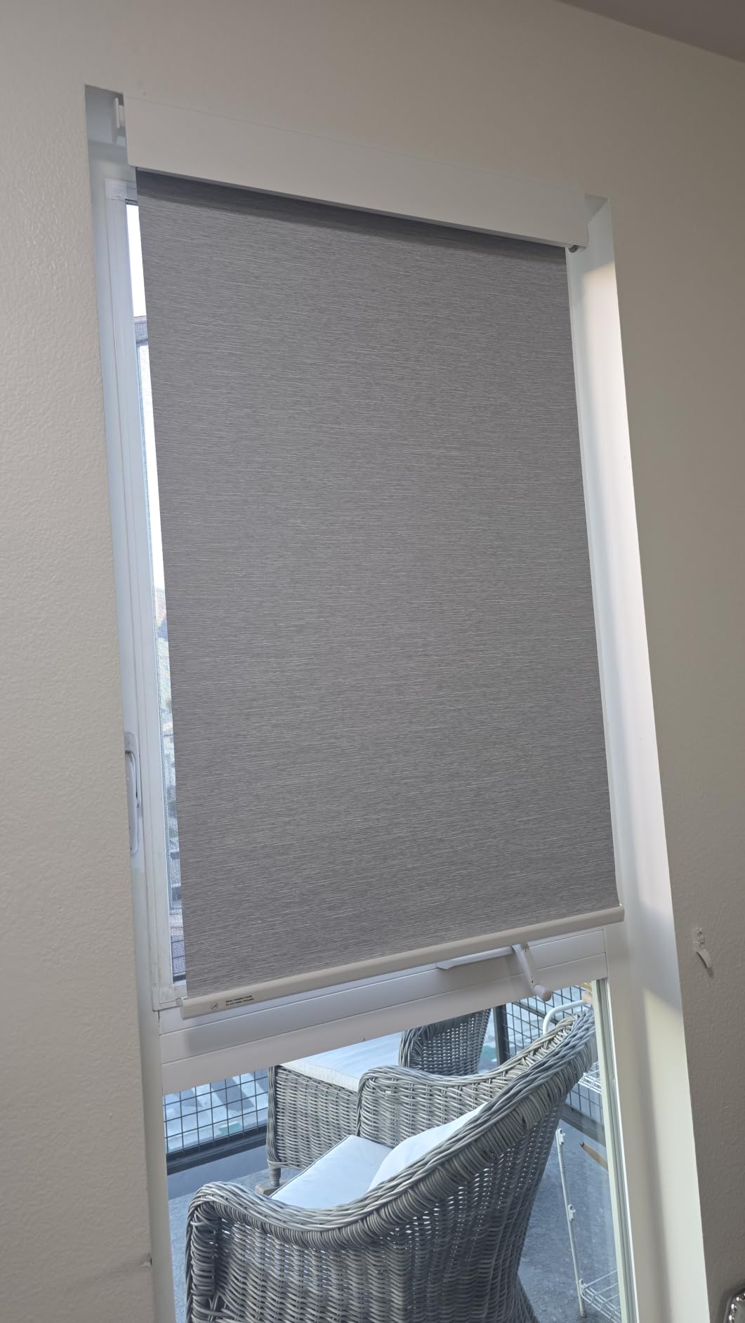 No-Drill Motorized Blackout Blinds with Remote, White, 34