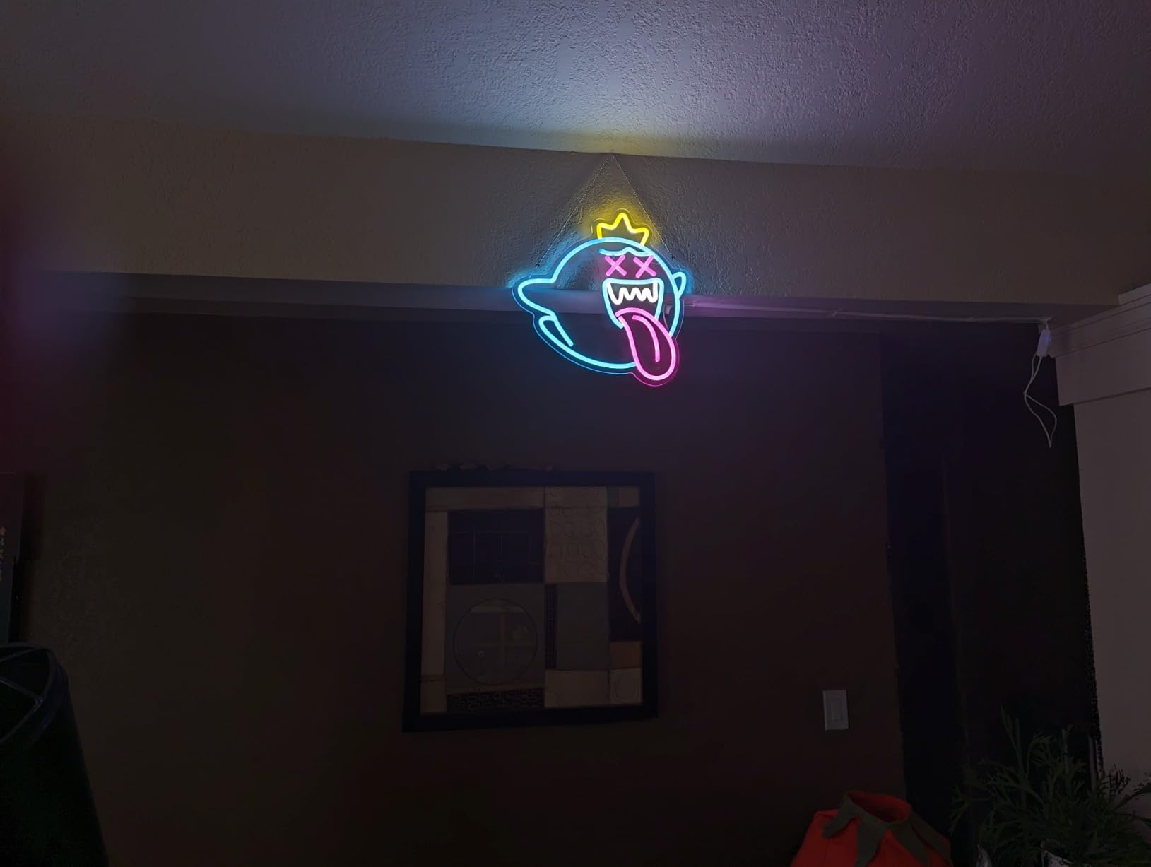 King Boo Neon Sign Ghost Led Neon Light with Dimmable Switch Gaming Neon Sign for Kids Game Room Man Cave Birthday Halloween Decor Christmas Gift customer photo 2