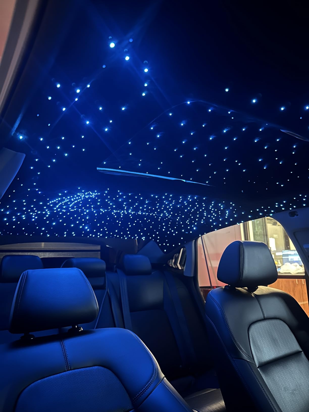 AMKI 16W Starlight Headliner Kit Twinkle+Sound Activated 650pcs 0.03in 9.8ft Cable End Glow Fiber Optic Light APP/Remote Control RGBW Starlight Box for Car Home Star Ceiling Decor customer photo 2