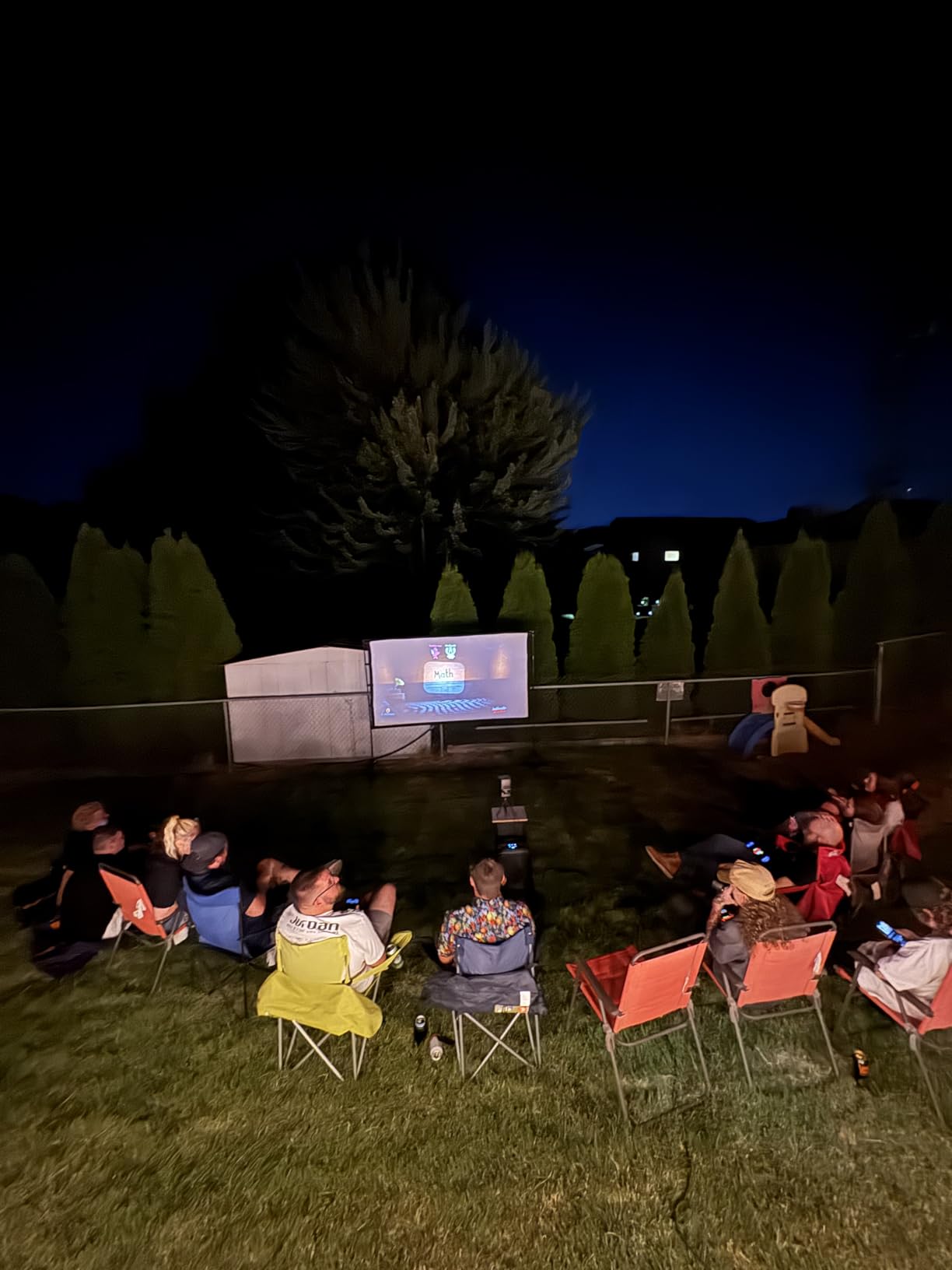 TOWOND Projector Screen with Stand, 100 inch Outdoor Projector Screen Portable Indoor Projection Screen 16:9 4K Rear Front Movie Screen with Carry Bag for Home Backyard Theater 100 inch customer photo 1