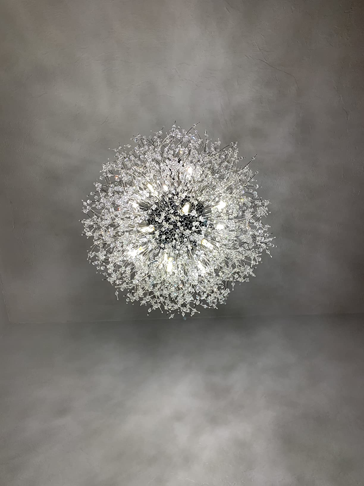 Modern Sputnik Chandelier, 24 Lights Large Firework Crystal Chandelier, Chrome Dandelion High Ceiling Light Fixture for Foyer Hallway Entryway Living Room customer photo 2