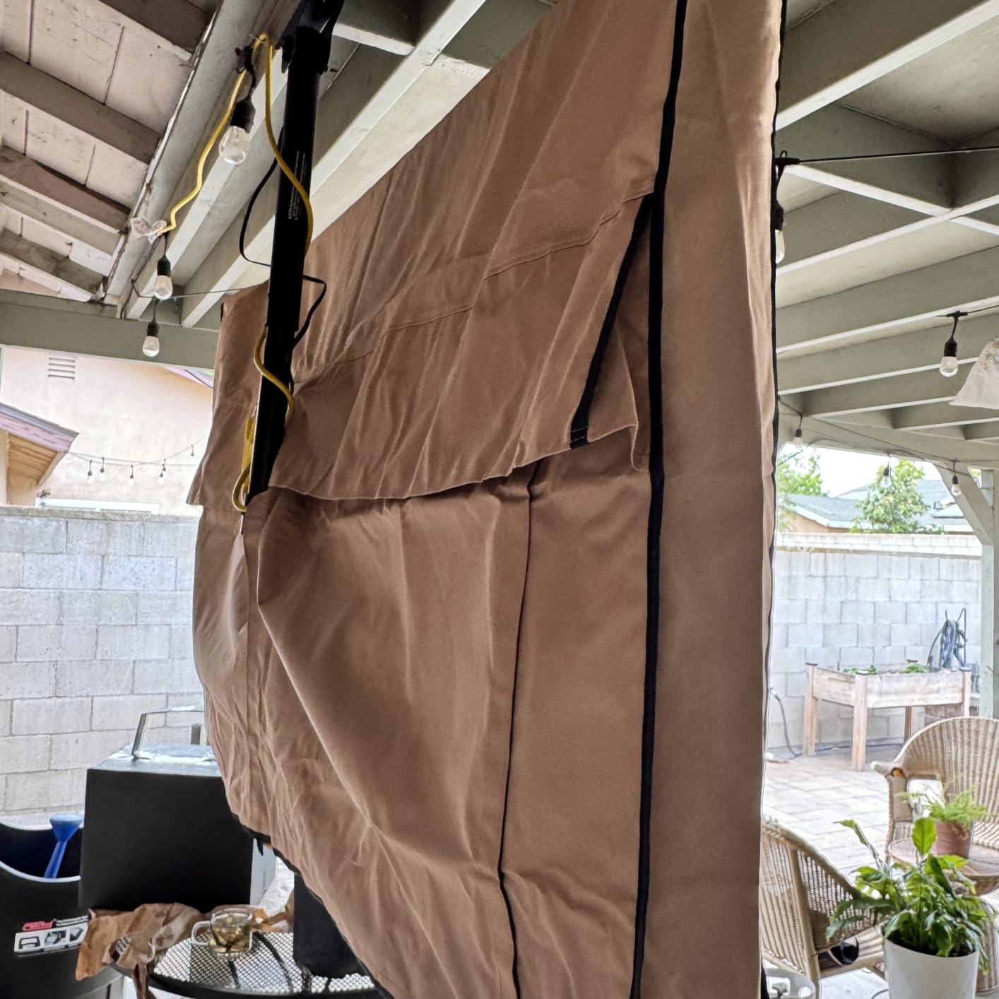 ULTCOVER Waterproof Outdoor TV Cover 55-59 inch | Heavy Duty 600D Polyester, UV Resistant, Fits Outside Flat Screen Televisions with Mounts and Stands customer photo 2