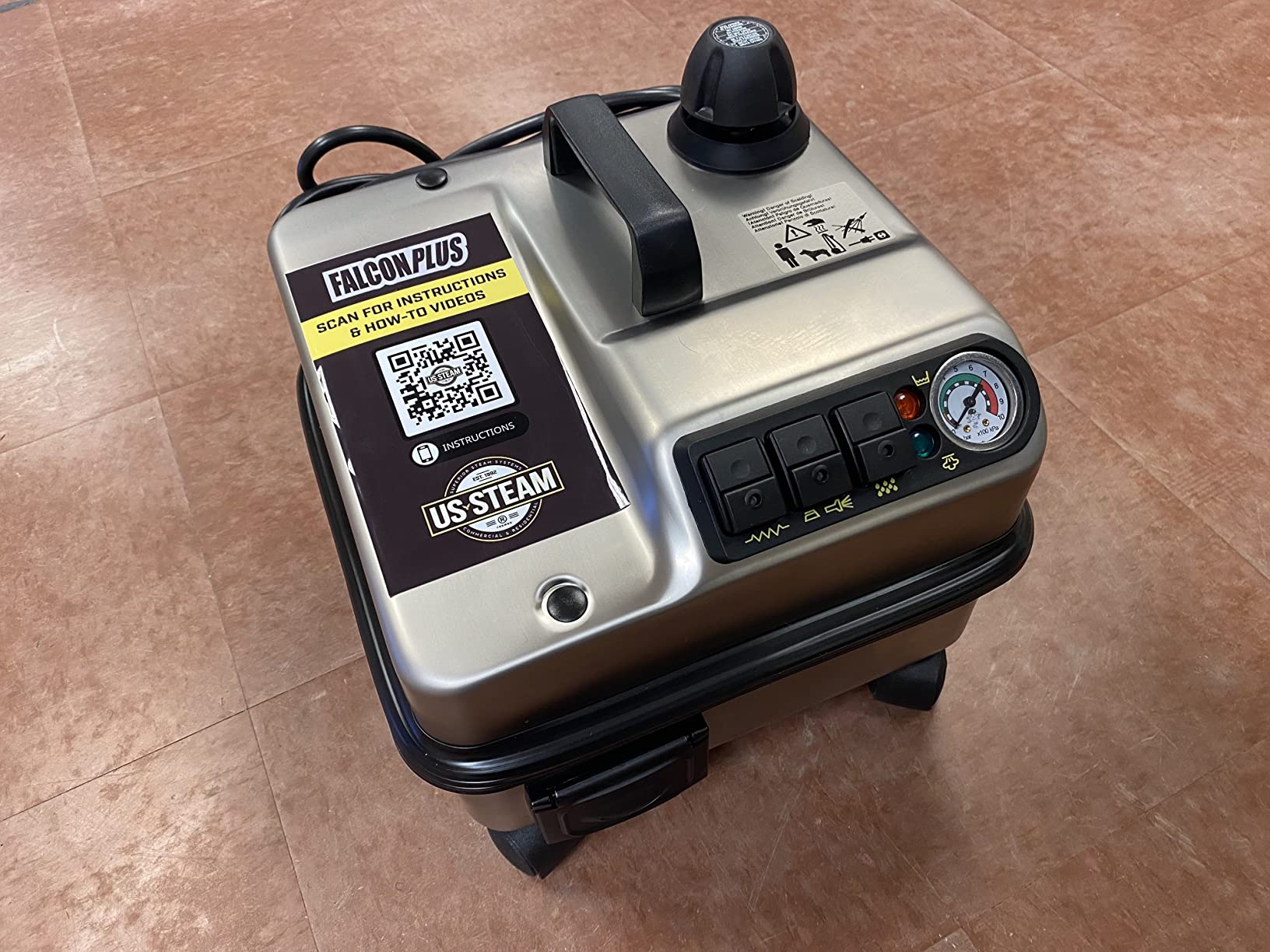US Steam FALCON Commercial Steam Cleaner | 1800W | Stainless Steel | 305F & 70PSI | 12ft Hose | 1 gal Boiler | Auto Detailing customer photo 1