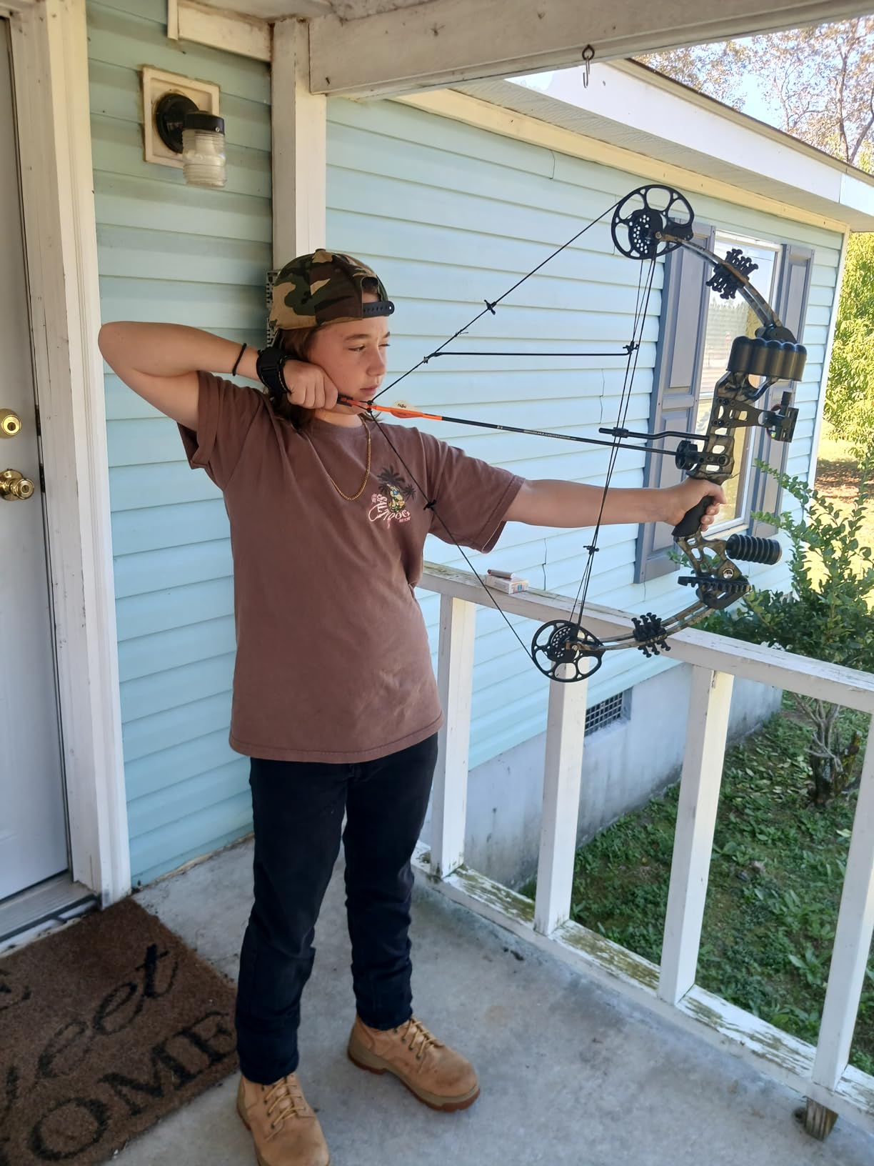 Youth Compound Bow Set 15-45 Lbs for Teens and Beginner, Package with Archery Hunting Equipment, Max Speed 260fps, Adjustable, Right Hand customer photo 2