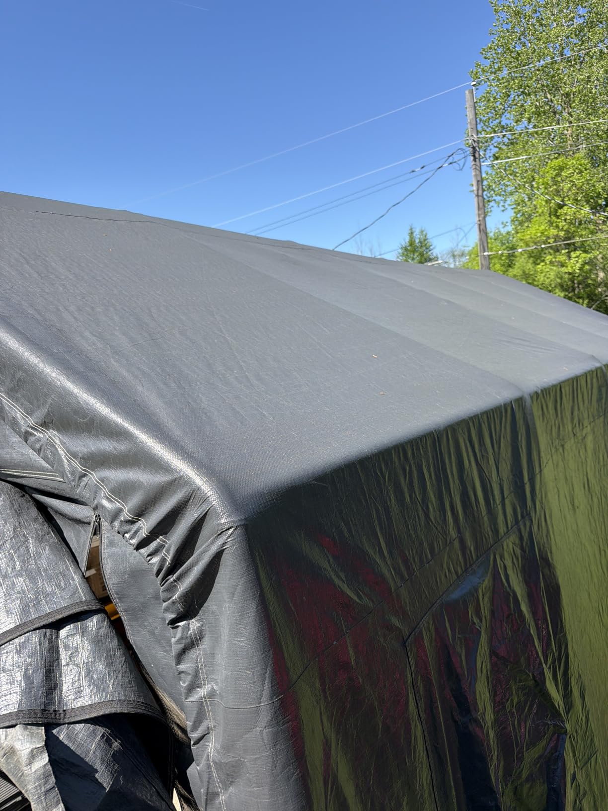 ADVANCE OUTDOOR 13x20 ft Carport 2 Roll up Doors & Vents Outdoor Portable Storage Shelter Garage Tent for Vehicle Boat Truck Anti-UV Snow Resistant Waterproof, Gray customer photo 2
