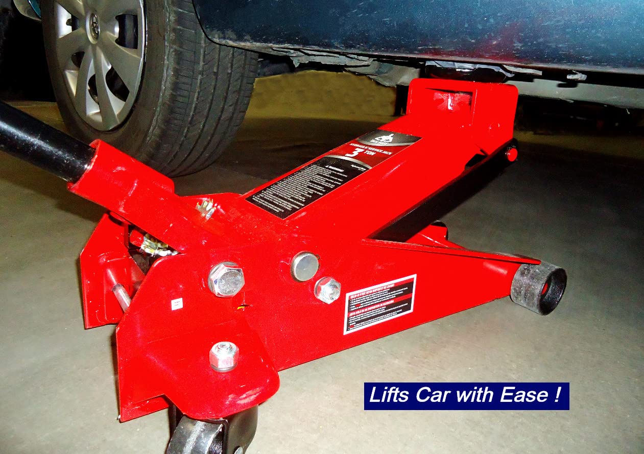 Jack Boss Floor Jack 3 Ton Capacity Fast Lift Service Jack Steel Heavy Duty Hydraulic Car Jack customer photo 1