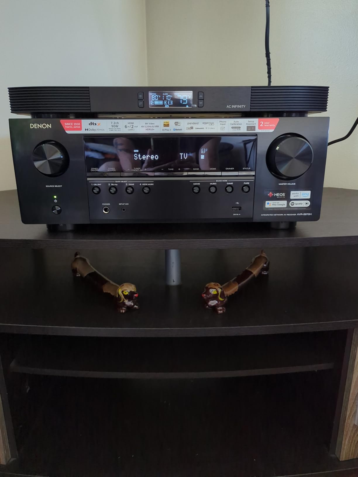 Denon AVR-S970H 7.2 Channel 8K UHD AV Receiver (90W x 7), Wi-Fi, Bluetooth, HEOS Multi-Room Streaming, Dolby Atmos, DTS:X, HDMI 2.1 customer photo 2
