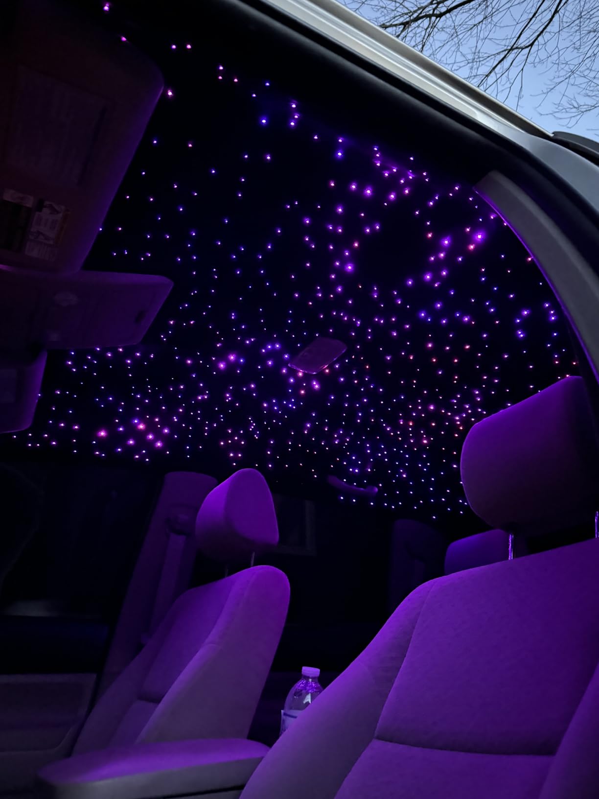 CHINLY Twinkle 650pcs 9.8ft 0.03in Starlight Headliner Fiber Optic Lights kit, Music Mode Bluetooth APP Control Remote, RGBW Star roof Lights for Star Headliner/Home Theater/Pool Ceiling customer photo 1