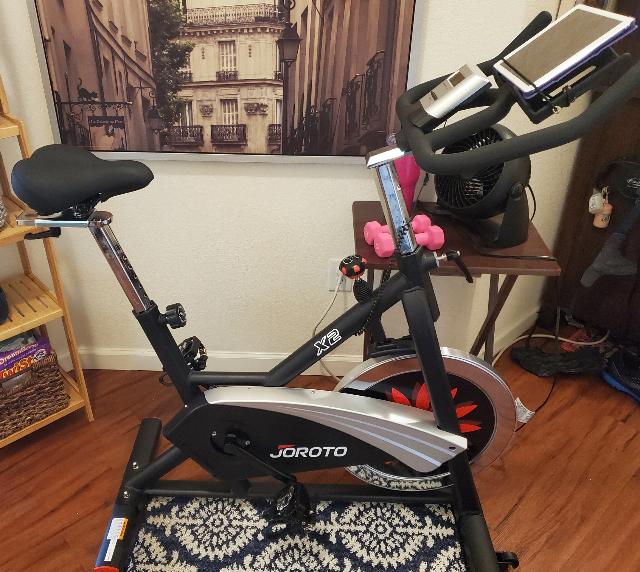 JOROTO Exercise Bike, Magnetic Stationary Bikes for Home | 40LBS Flywheel, App Supported Indoor Bike with 350LBS Weight Capacity, Digital Monitor customer photo 2