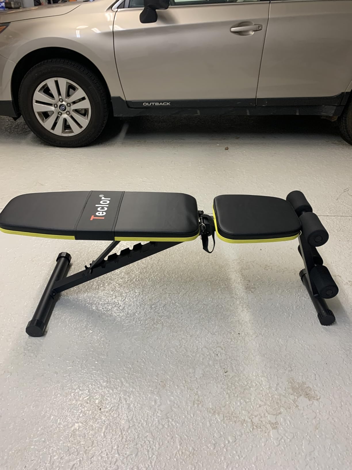Teclor Adjustable Weight Bench, Foldable Workout Benches for Home Gym, 10 Backrest Position Exercise Bench for Strength Training, Upgraded Thickened Steel Support Max Capacity 700LBs customer photo 1