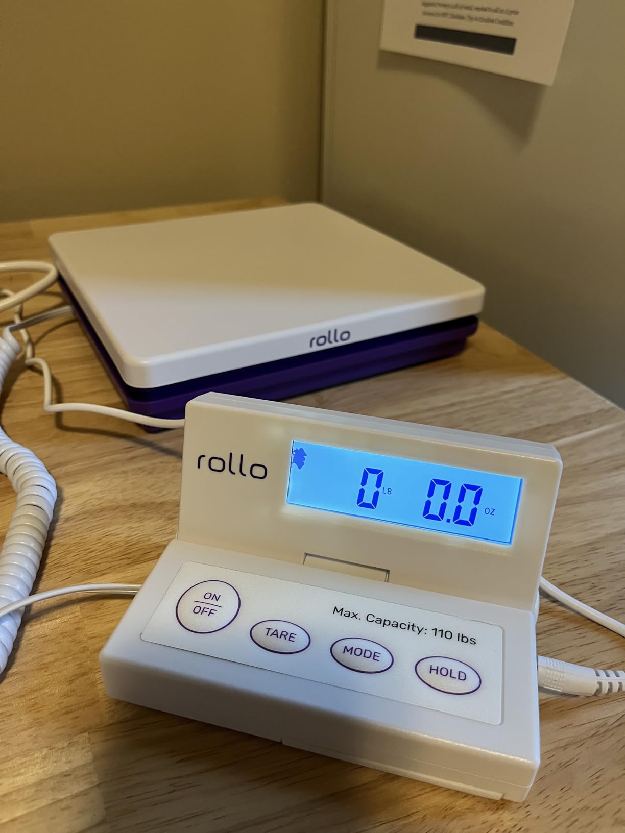 Rollo Shipping Scale for Packages - Digital Postal Scale (110 Lb Max) | Hold and Tare Functions - Includes AC Adapter and 2X AAA Batteries - Weigh Packages and Mail for Shipping Postage customer photo 1