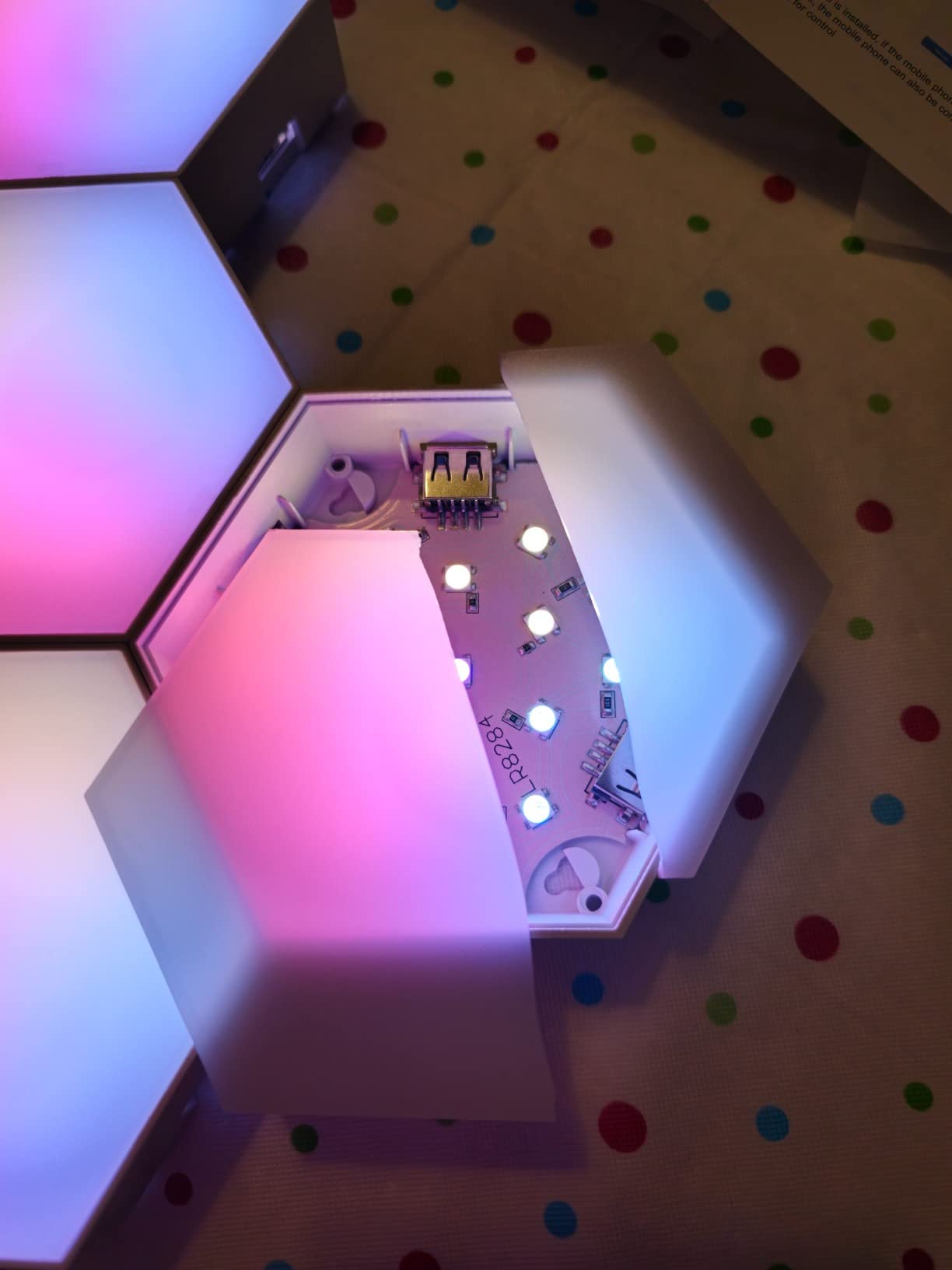 LED Hexagon Lights for Gaming Setup, Smart Home Gaming Wall Lights Work with Alexa Google Assistant, Voice, App & Remote Control, RGB-IC LED Light Panels Music Sync for Game Room Bedroom, 10 Pack customer photo 1