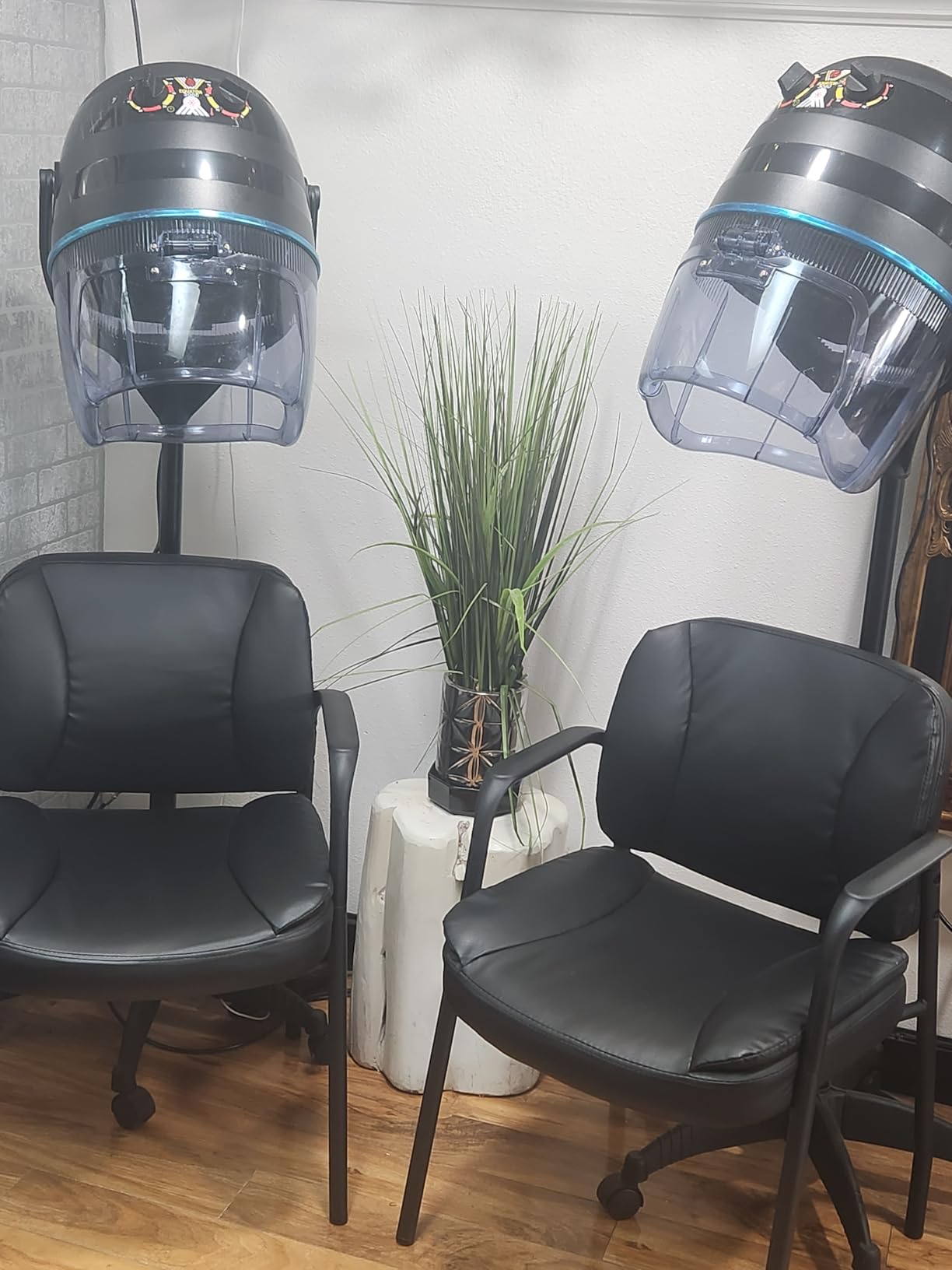 Furniwell Waiting Room Chairs Set of 2, PU Leather Reception Guest Chairs with Padded Arms, Stationary Office Side Chairs for Conference Room, Lobby, Church, Medical Clinic, Home and Desk customer photo 2