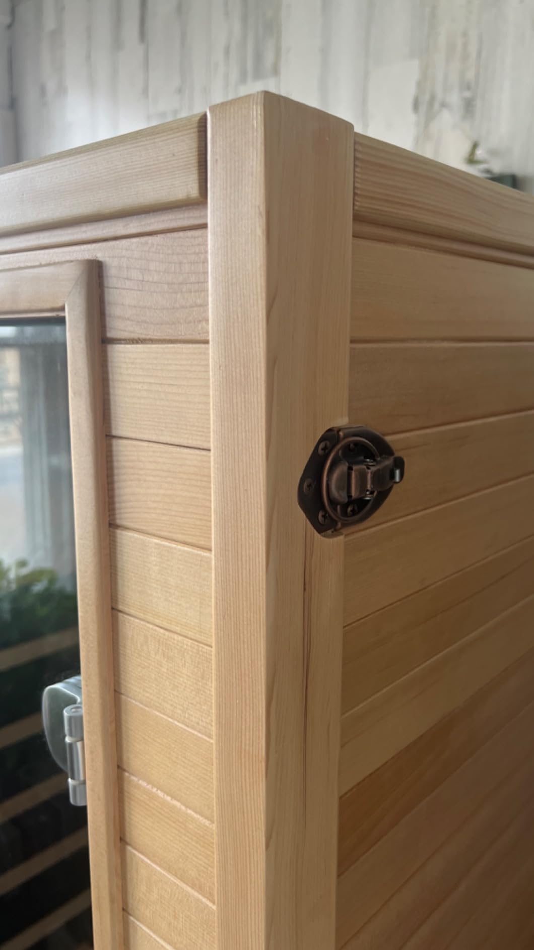 Homsido Infrared Home Sauna Room 1 Person Hemlock Wooden Indoor Dry Sauna, Low EMF 1200W/110V Heaters Panels, LCD Control Panel, 10 Minutes Pre-Warm up customer photo 1
