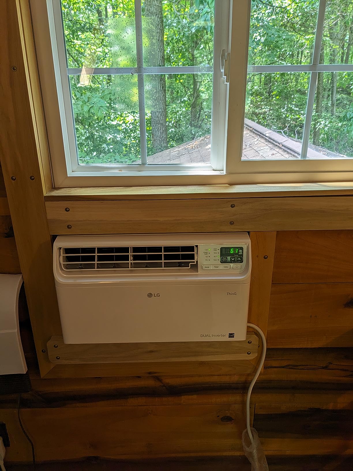 LG 10000 BTU Window Air Conditioners [2023 New] Dual Inverter Remote WiFi Enabled App Ultra-Quiet Washable Filter Cools 450 Sq.Ft AC Unit air conditioner Easy Install White LW1022FVSM customer photo 1