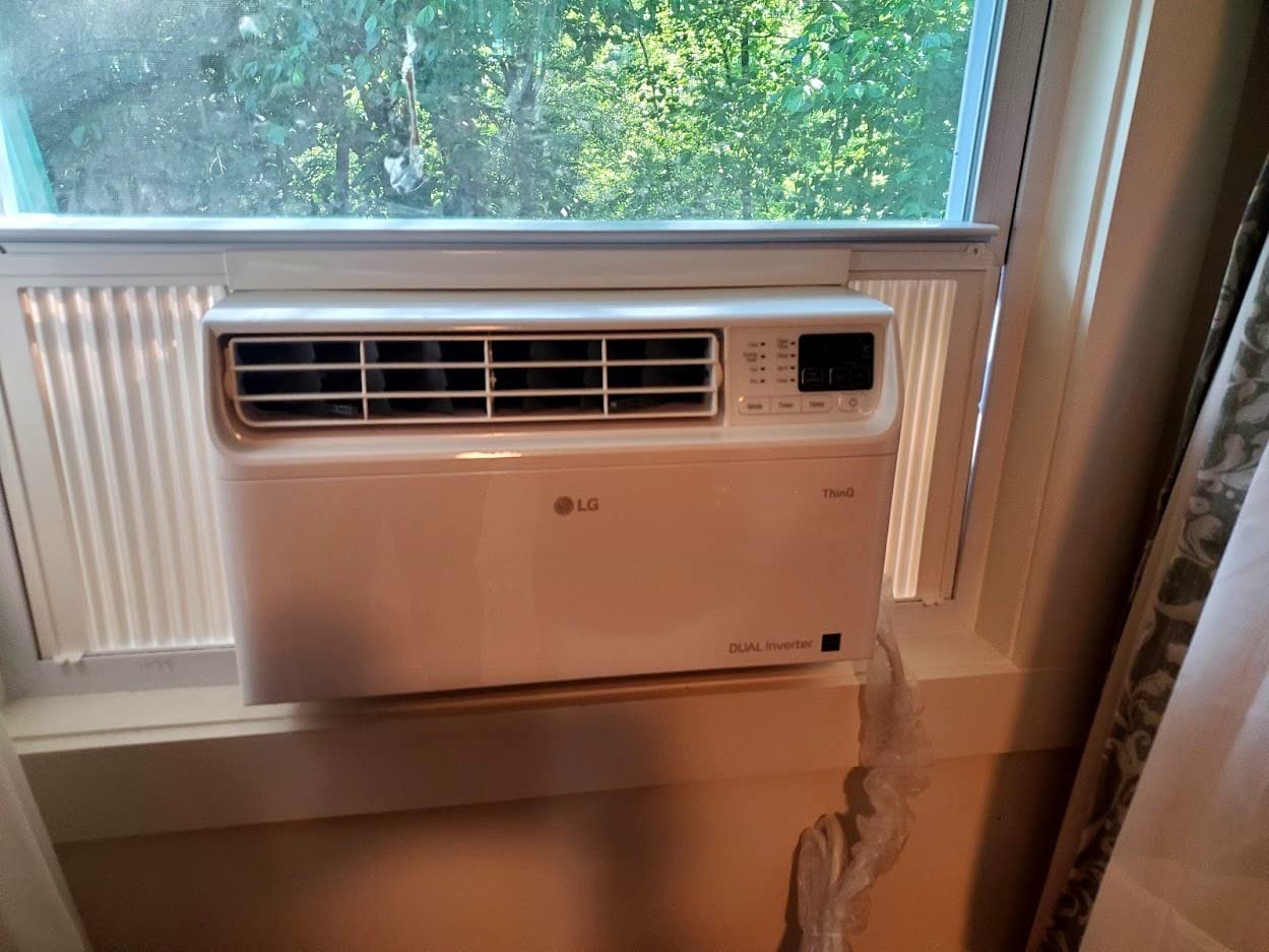 LG 10000 BTU Window Air Conditioners [2023 New] Dual Inverter Remote WiFi Enabled App Ultra-Quiet Washable Filter Cools 450 Sq.Ft AC Unit air conditioner Easy Install White LW1022FVSM customer photo 2