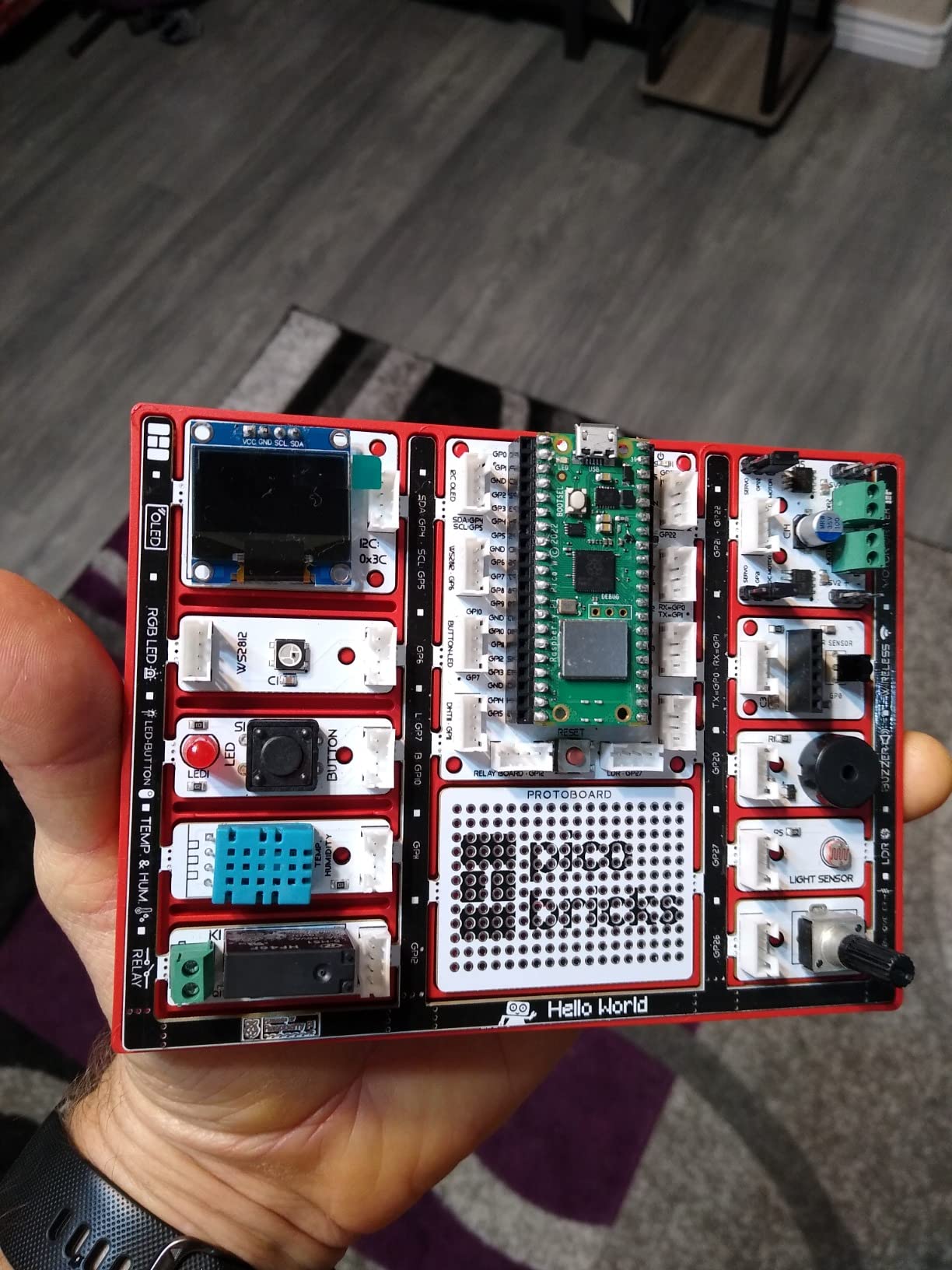PicoBricks Raspberry Pi Pico W Starter Kit with 12 Detachable Sensors and Extensive Learning Guide, DIY Coding Kit, Raspberry Pi for Kids customer photo 1