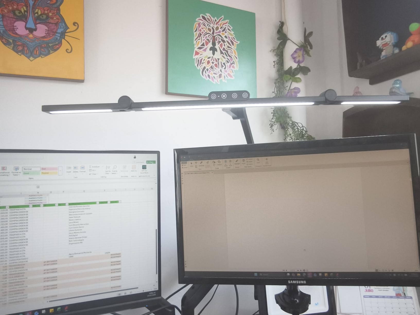 Micomlan Led Desk Lamp with Clamp, Architect Desk Lamp for Home Office with Atmosphere Lighting, 24W Ultra Bright Auto Dimming Computer Light Stepless Dimming and Tempering LED Table Light customer photo 2