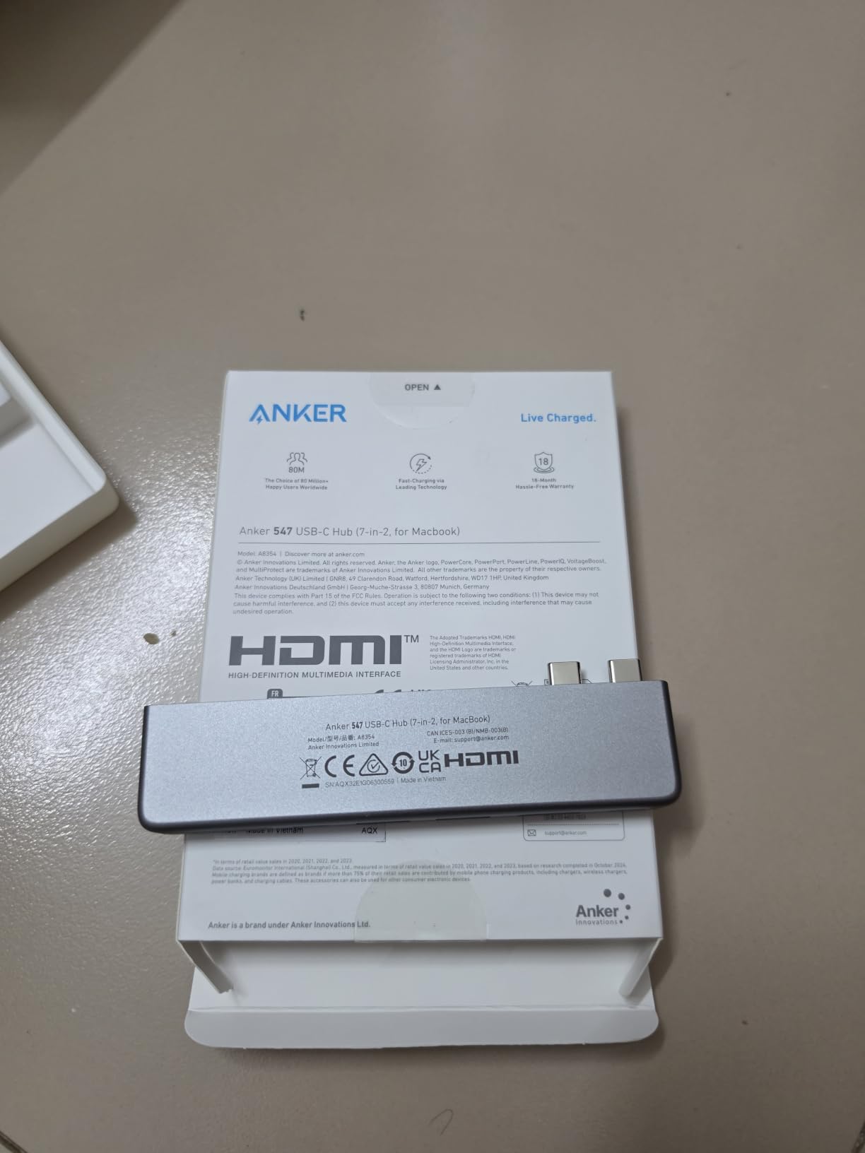Anker USB-C Hub for MacBook, 7-in-2 Mac Dock with 4K@60Hz HDMI | Thunderbolt 4 Compatible, USB-C and 2 USB-A 5Gbps Data Ports, for MacBook Pro, MacBook Air M4/M5 and More (Not Work with Neo) customer photo 1