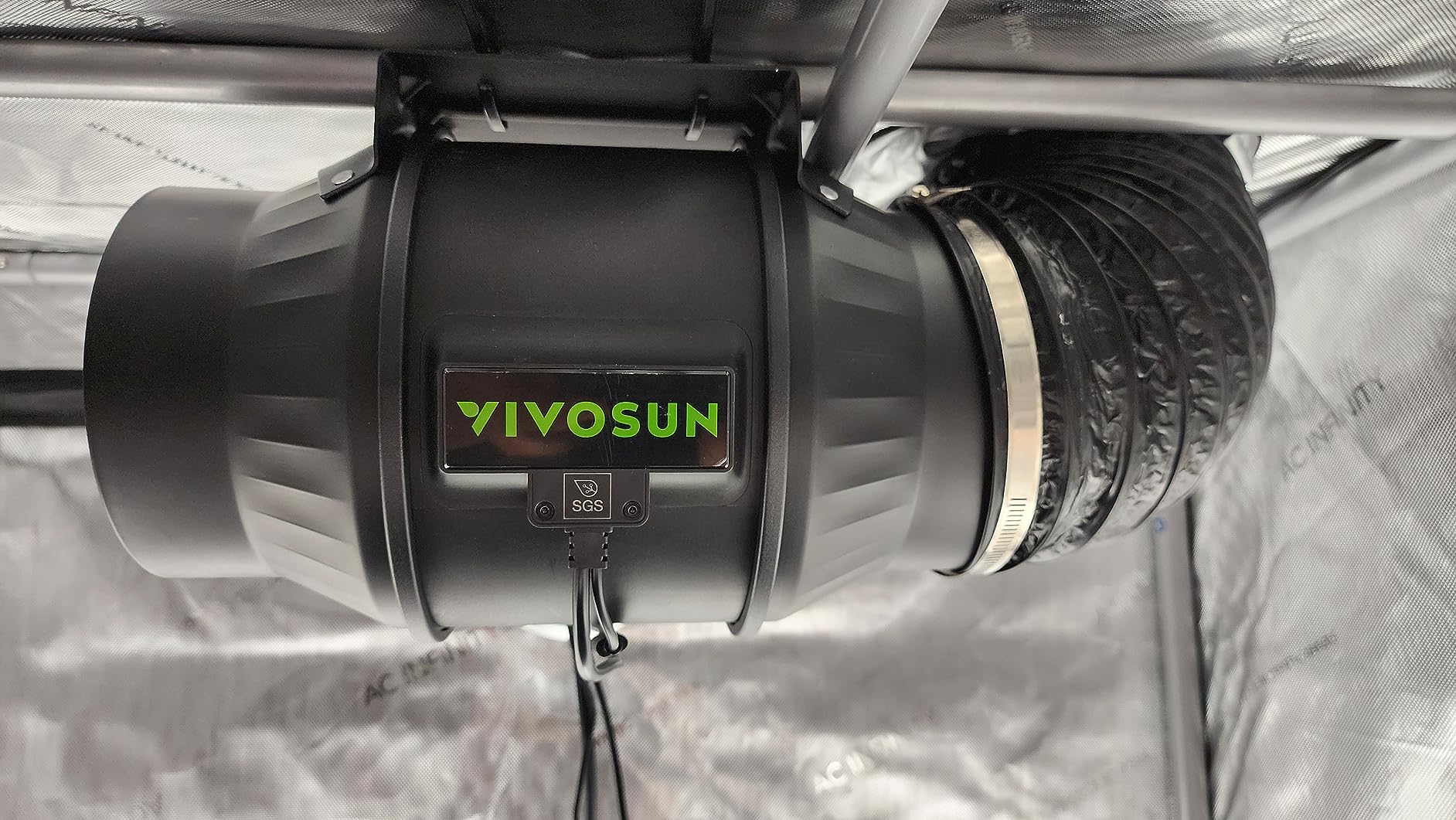 VIVOSUN T4 4-Inch 210 CFM Inline Fan with Smart Controller, Aerozesh E42A+ WiFi-App Environment Controller, EC-Motor customer photo 2
