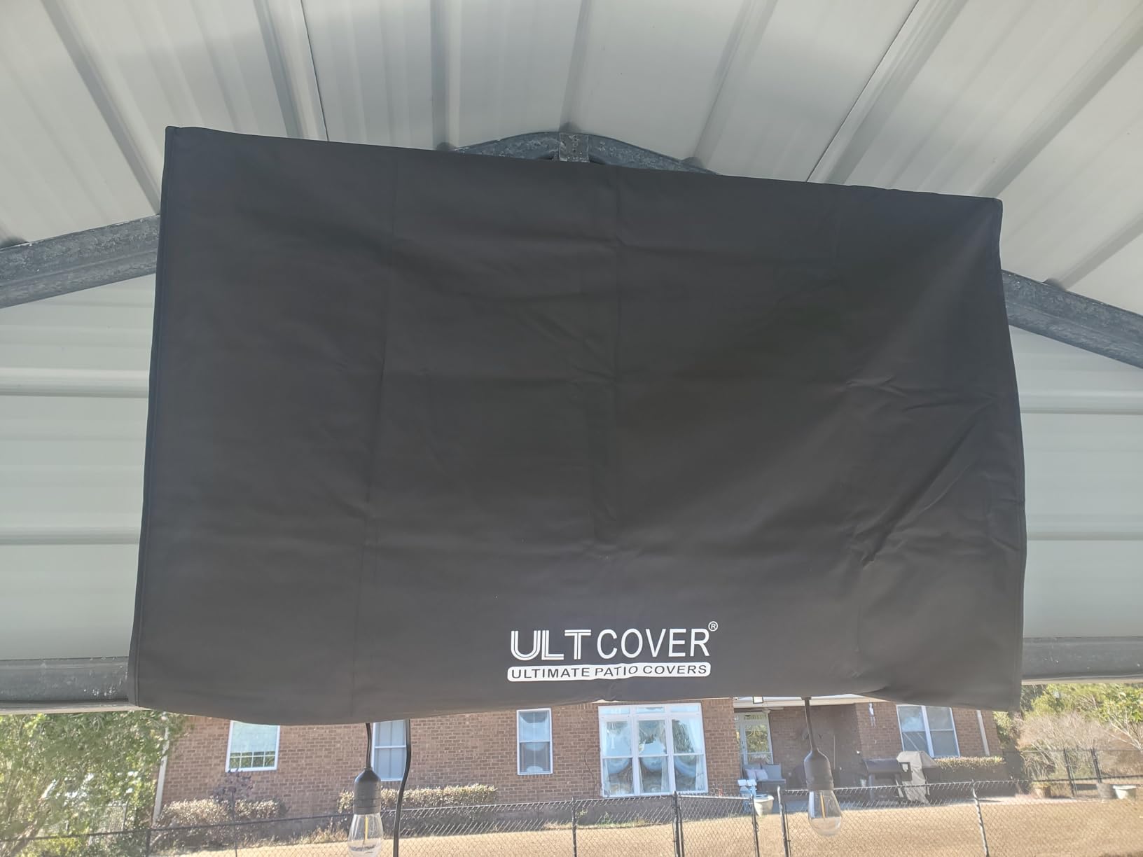 ULTCOVER Waterproof Outdoor TV Cover for 28-32 inch Outside Flat Screen Televisions with Mounts and Stands, Black customer photo 1