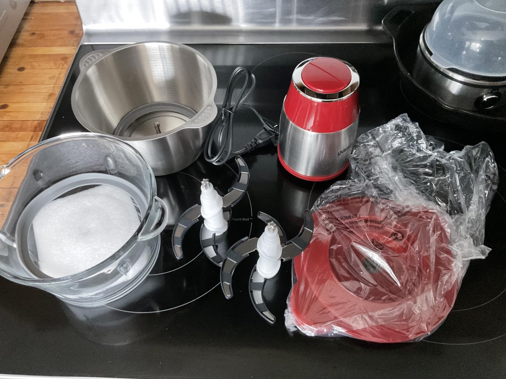 Ganiza Food Processors with 2 Bowls, 450W Meat Grinder Vegetable Chopper | 2-Speed Electric Food Chopper with 8 Cup Glass & 8 Cup Stainless Steel Bowls customer photo 1