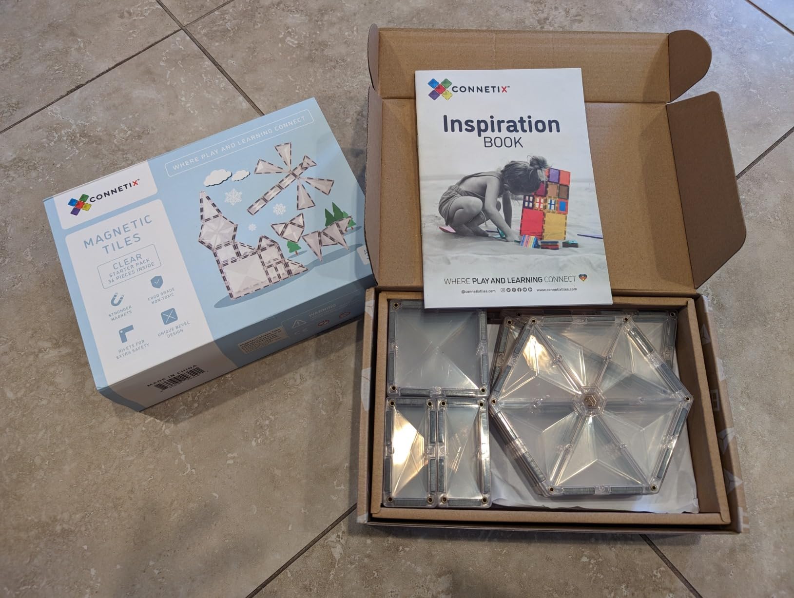 Connetix Magnetic Tiles Clear Starter Pack, 34 Pieces customer photo 2