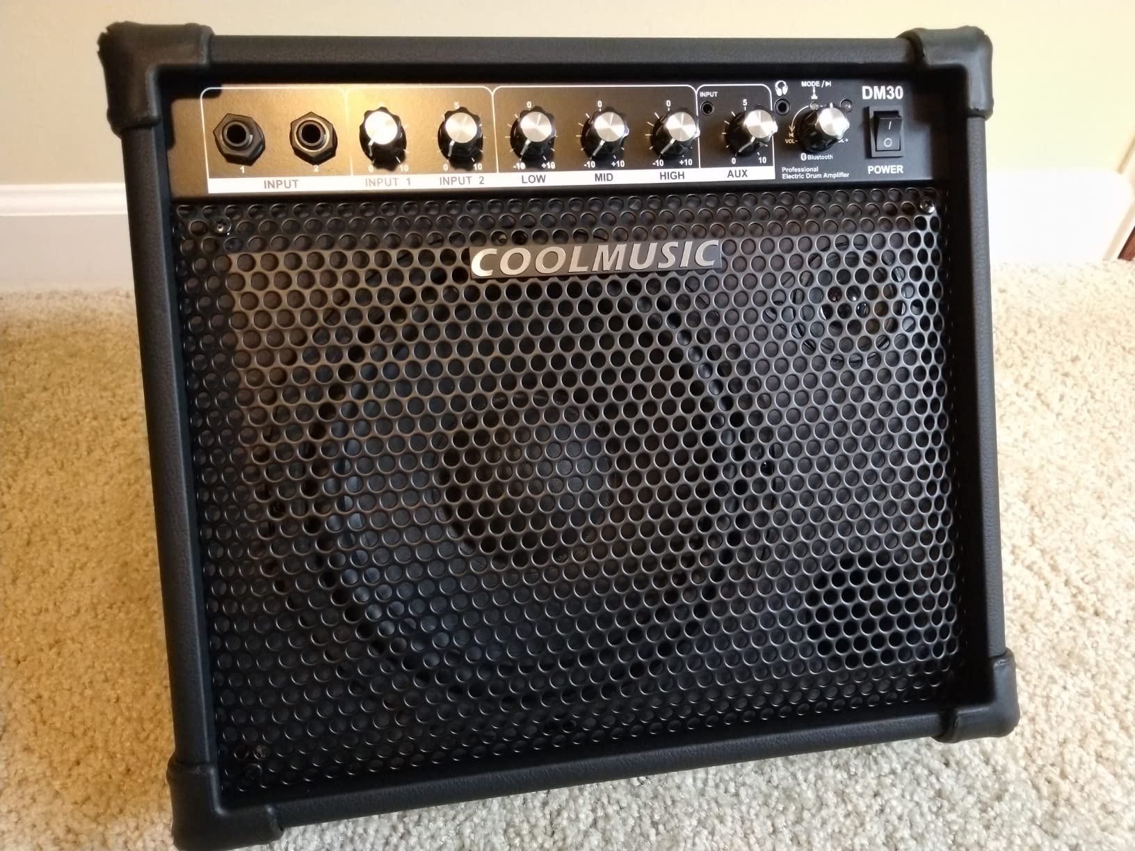 Coolmusic Drum Amplifier 30W, Wireless Electric Drum Speaker Keyboard Amp with 3-Band EQ and DI Out customer photo 1