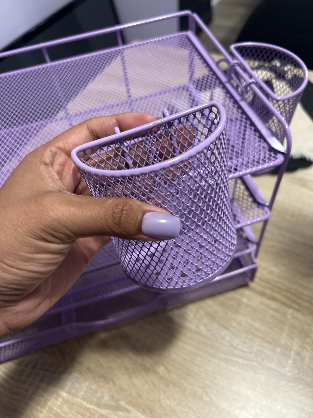 gianotter Desk Organizers and Accessories with File Holder, 4-Tier Desk Accessories & Workspace Organizers with Drawer and 2 Pen Holder, Paper Organizer for Office Supplies (Rose Gold) customer photo 1