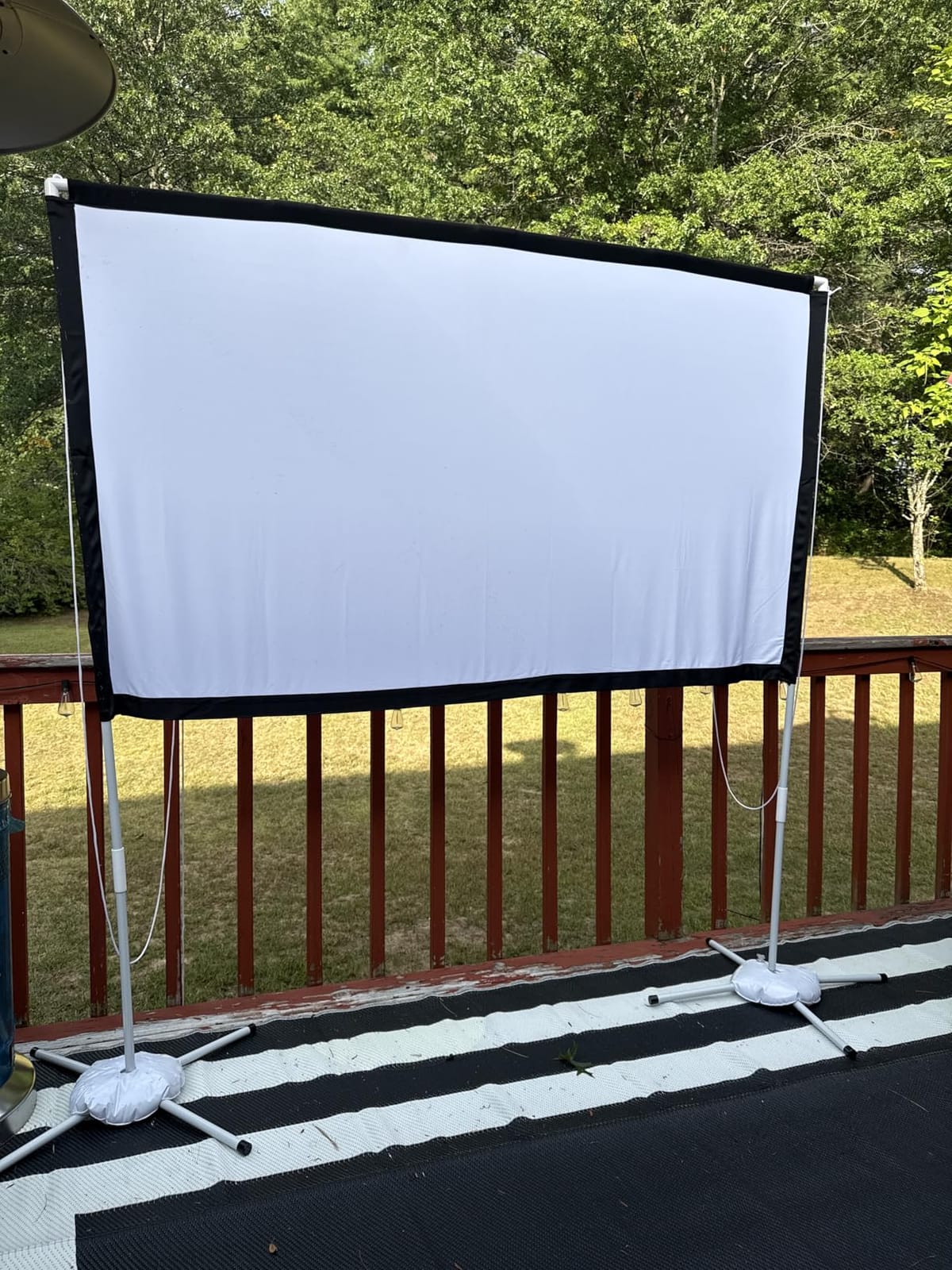 Portable Projector Screen with Stand Outdoor: Camping Projection Screen 80 inch 4K Movie Screen for Home Backyard Indoor 16:9 HD Night customer photo 1