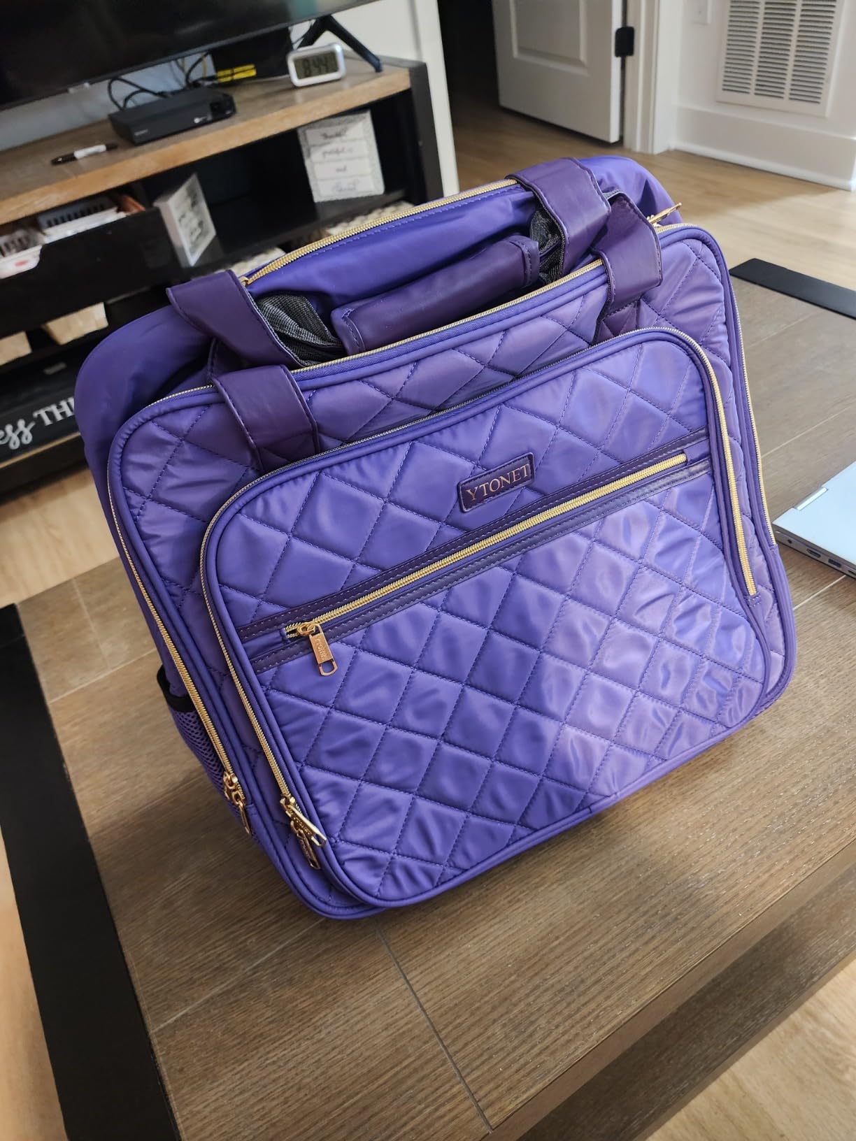 Ytonet Rolling Laptop Bag Women, Rolling Briefcase for Women, 17.3 Inch Laptop Bag with Wheels Rolling Computer Bag Laptop Case for Work Travel College Business Wife Mom Teacher, Black customer photo 2