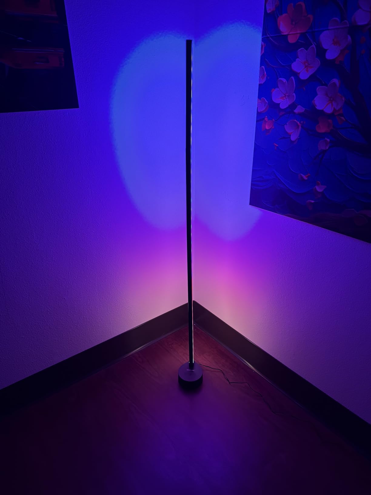 Miortior Corner Floor Lamp - Smart RGB LED Corner Lamp with App and Remote Control, 16 Million Colors & 68+ Scene, Music Sync, Timer Setting - Ideal for Living Rooms, Bedrooms, and Gaming Rooms customer photo 1