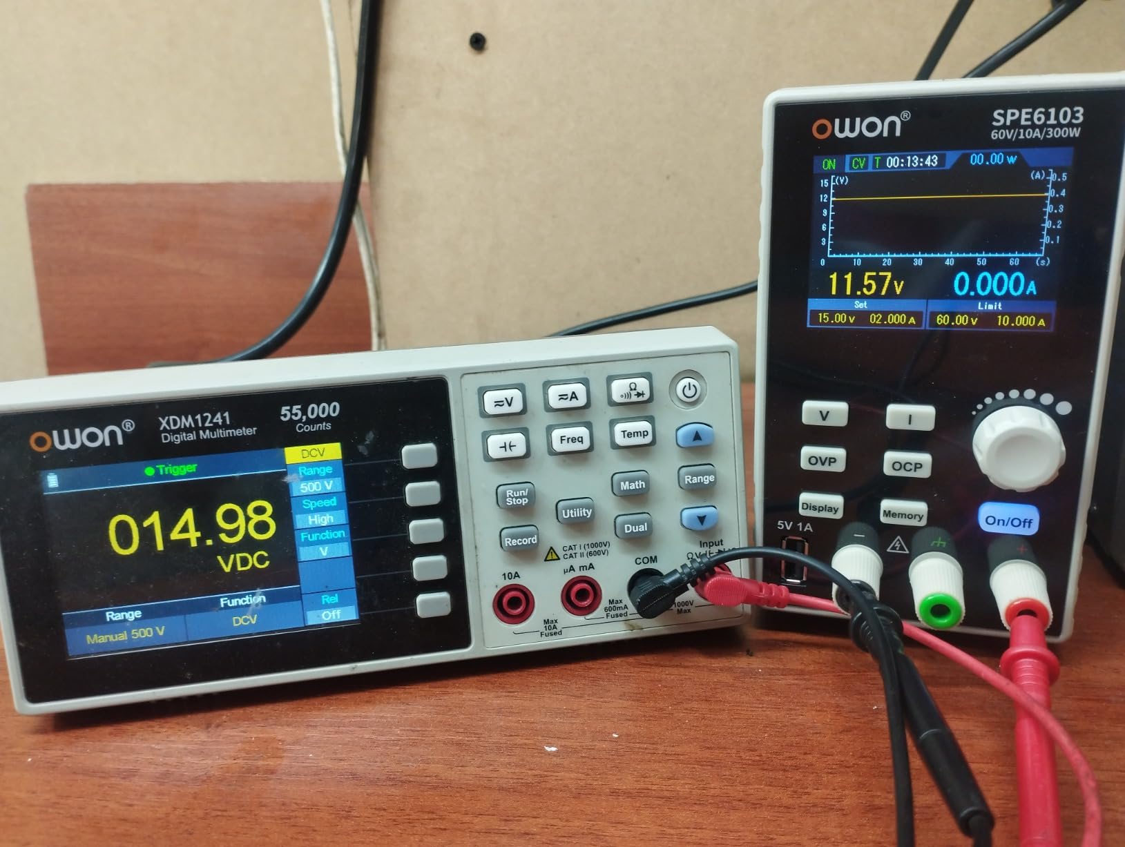 OWON SPE6103 Programmable Lab Power Supply (0-60V 0-10 A), 300w Bench DC Power Supply with 2.8inch LCD Display and Output Enable/Disable Button, Single Channel Output with PC Software and USB Charging customer photo 1