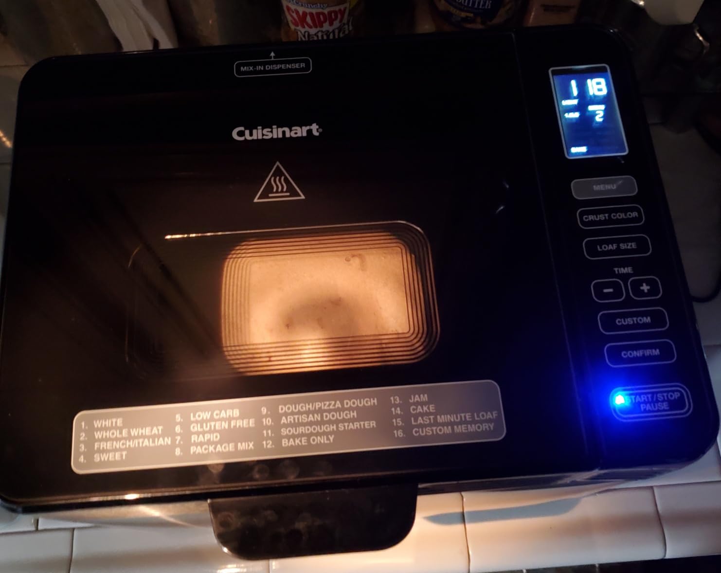 Cuisinart Bread Maker Machine, 16 Menu Programs, Stainless Steel, 2-Lb Loaf | Bread machine with 16 menu options, 3 loaf sizes up to 2 lbs, 3 crust colors, convection baking & measuring cup hook, CBK-200 customer photo 1