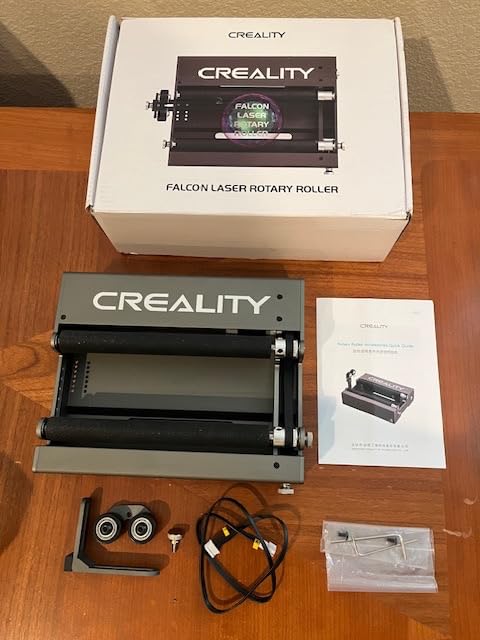 Creality 360° Laser Engraver Y-axis Rotary Module, Laser Rotary Roller for Engraving Curved Surface Objects, Diameter 5mm to 120mm Cylindrical & Conical, like Cups, Bottles, Pens, Cans and etc customer photo 1