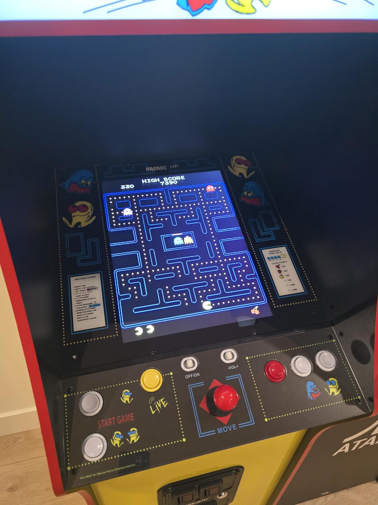 Arcade1Up Pac-Man Deluxe Arcade Gaming Cabinet, 14 Classic Games | Real Feel Joysticks and Buttons, 17-Inch Color Screen customer photo 1