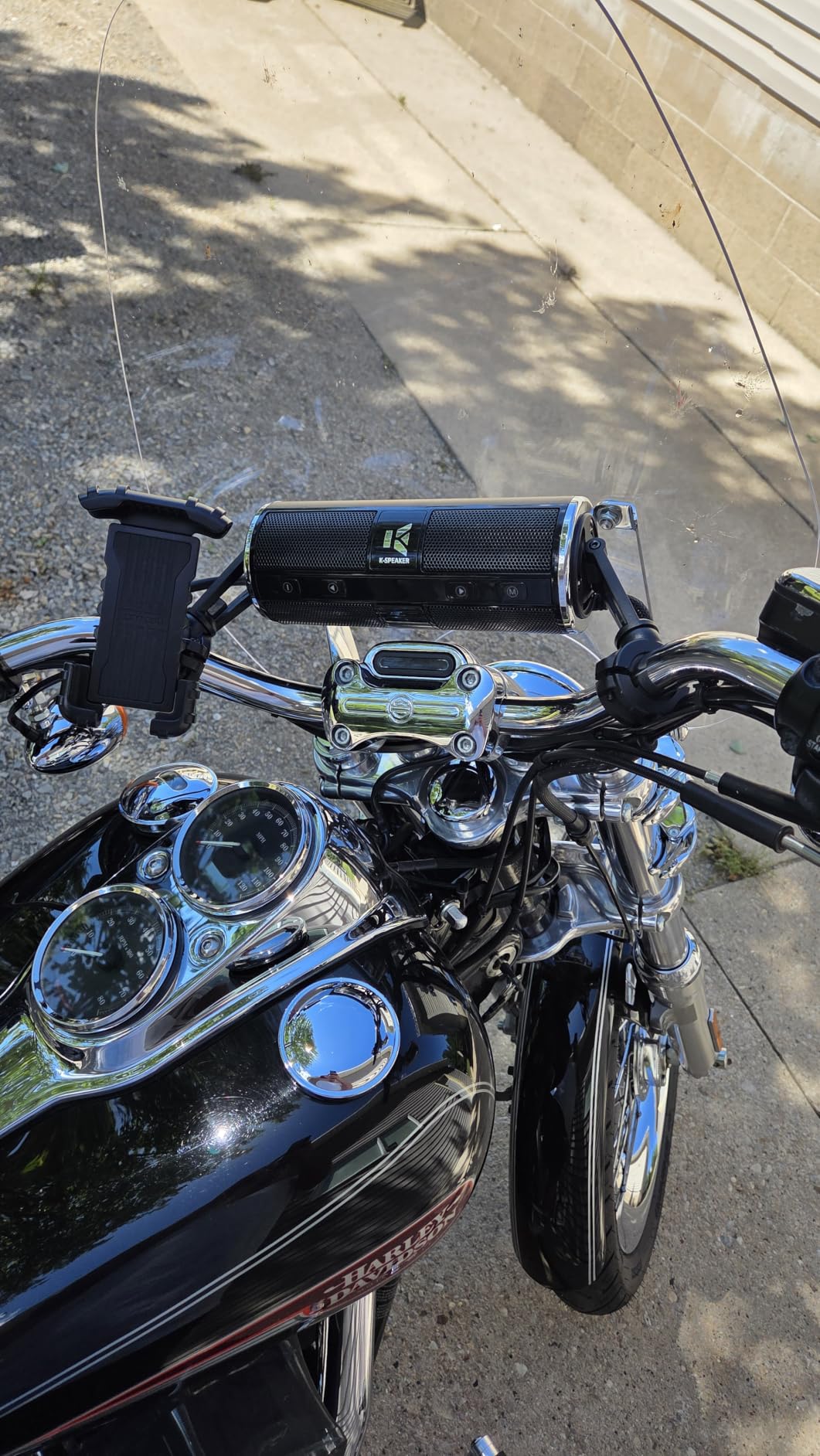KSPEAKER Motorcycle Speakers Bluetooth Waterproof Radio Audio System Built-in Amplifier, Great for ATV, Scooter Bike, 12 Volt Vehicle, 3 Inch Metal Mp3 Player, K2ch customer photo 2