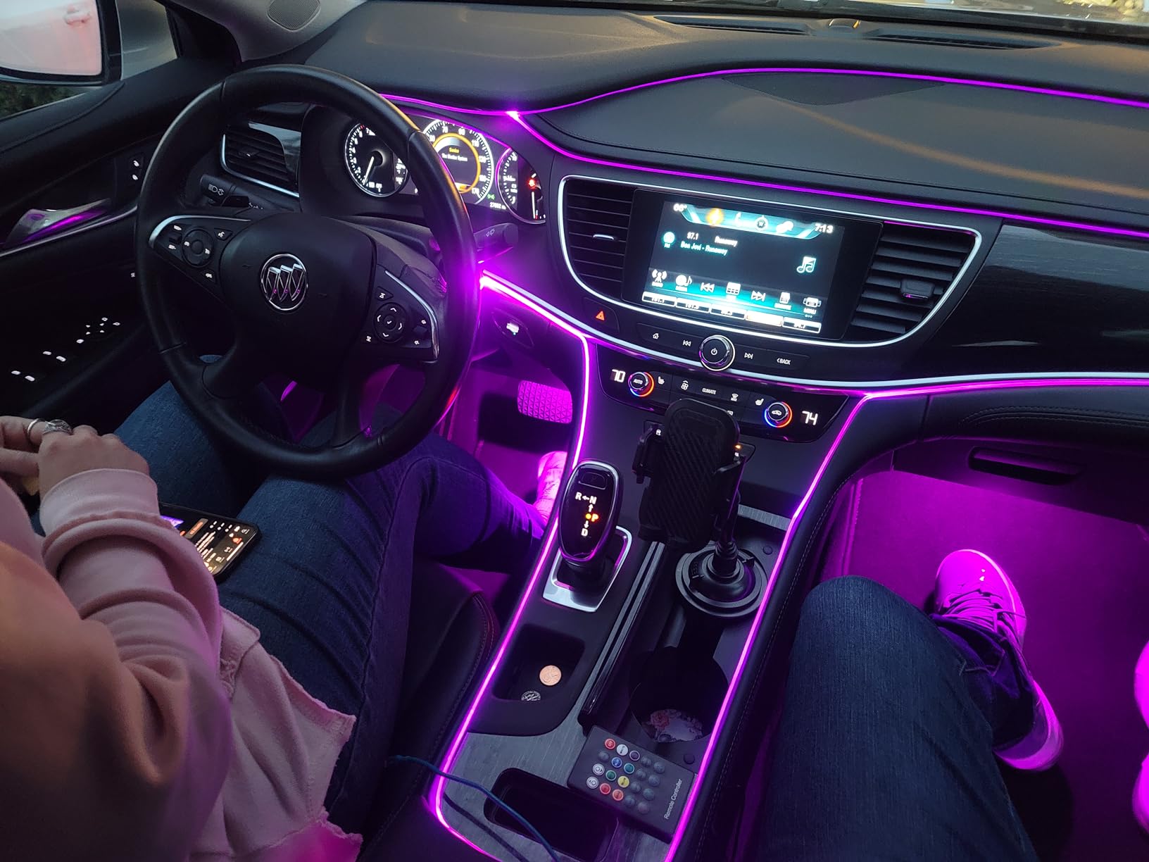 Interior Car Lights, 9 in 1 RGB Ambient Lighting Kit APP/Remote Control | 16 Million Colors and 29 Preset Modes, Inside Car Lighting Accessories, 12V customer photo 1