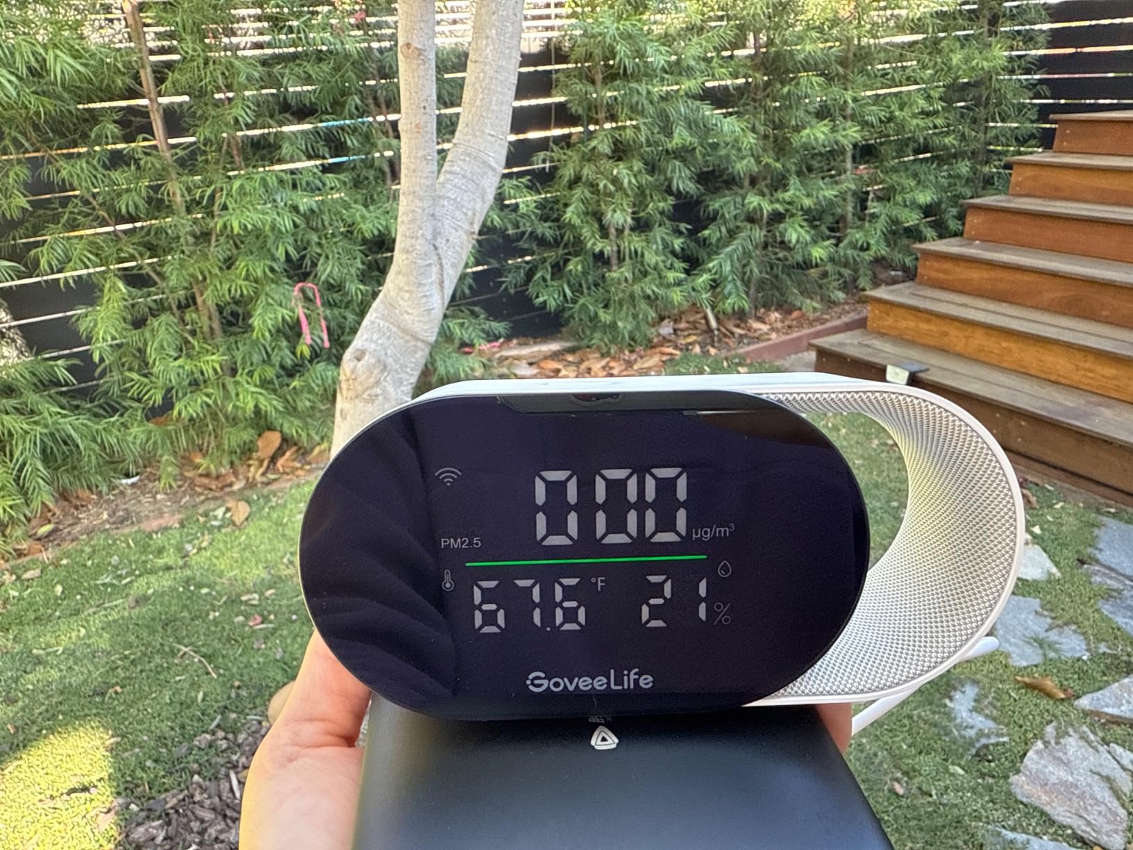 GoveeLife Smart Air Quality Monitor with PM2.5 H5106, LED Display Wired | Indoor temperature humidity sensors, 2s refresh, 2-year data storage, for home & office, 2.4G Wi-Fi only customer photo 1