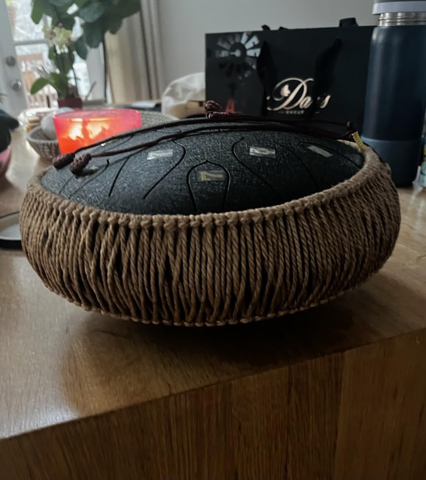 HOPWELL Steel Tongue Drum - 15 Note 12 Inch Tongue Drums - Percussion Instruments - Hand Pan Drum with Music Book, Drum Mallets and Carry Bag, D Major customer photo 2