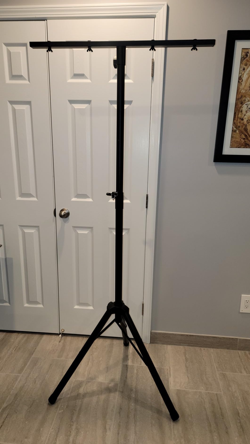 DJ Lights Stand 41-95 Inch, Heavy Duty DJ Stand 1 Pack, Adjustable Height Par Can Tripod Stage Light Stand 8ft, DJ Lighting T Bar Suitable for Stages, Bar, Banquet, Party customer photo 1