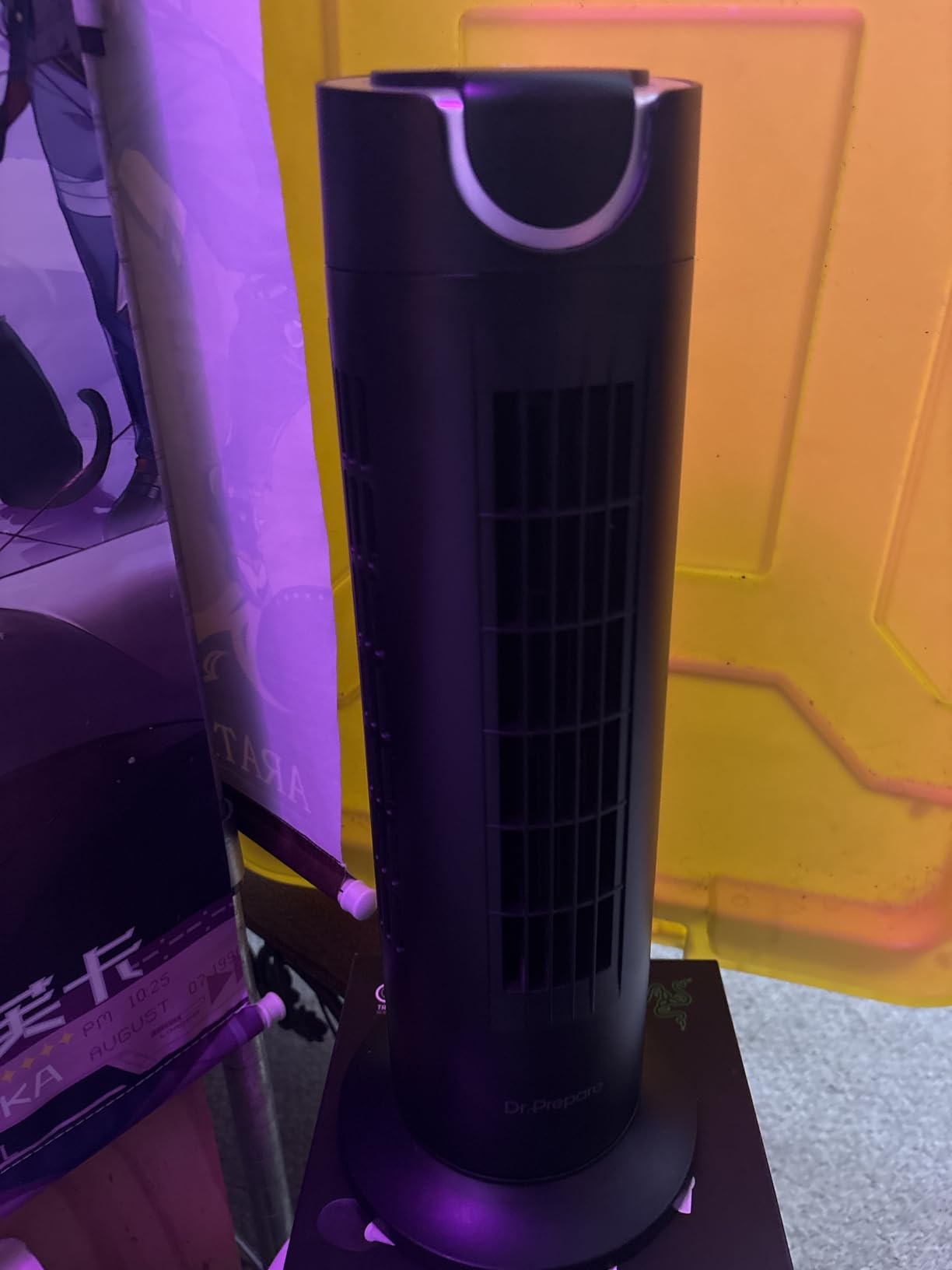 DR.PREPARE Tower Fan for Bedroom, 25 dB Quiet DC Bladeless Fan with Remote, 8 Speeds, 1-8H Timer, 80° Oscillating Fans for Indoors, 16 Inch Portable Desk Table Fans for Room, Home, Office customer photo 1