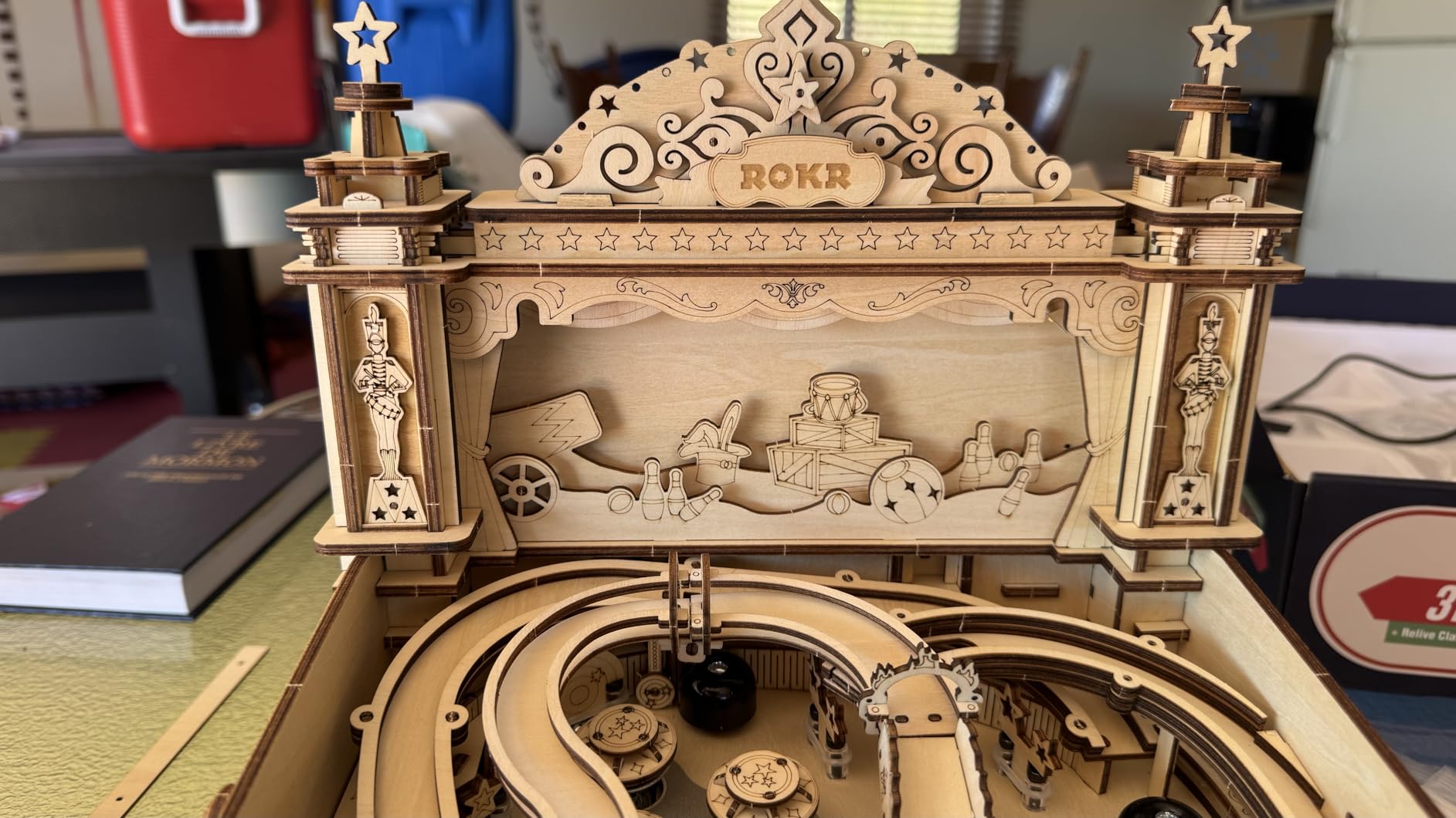 ROKR Miniature Pinball Machine - 3D Wooden Puzzles for Adults - DIY Wood Model Kits for Adults - Toy Gifts for Ages 14 and Up customer photo 1