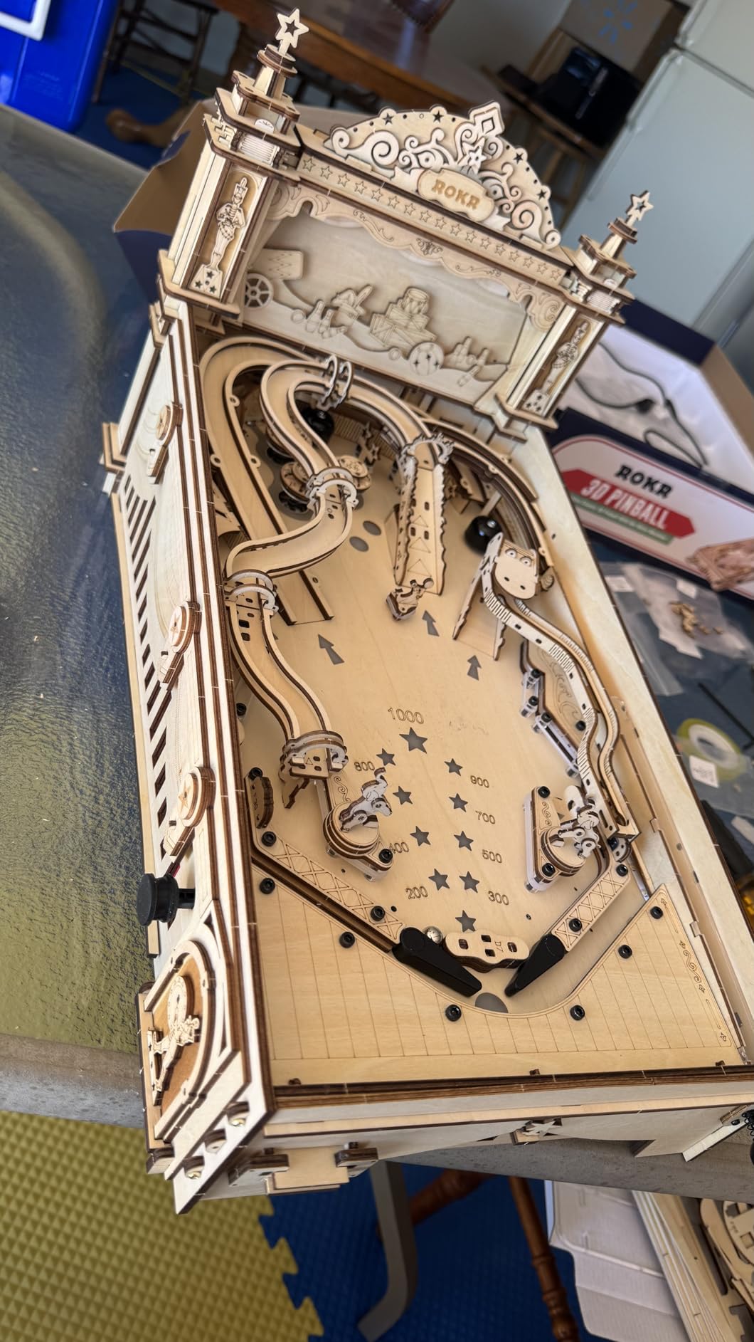 ROKR Miniature Pinball Machine - 3D Wooden Puzzles for Adults - DIY Wood Model Kits for Adults - Toy Gifts for Ages 14 and Up customer photo 2