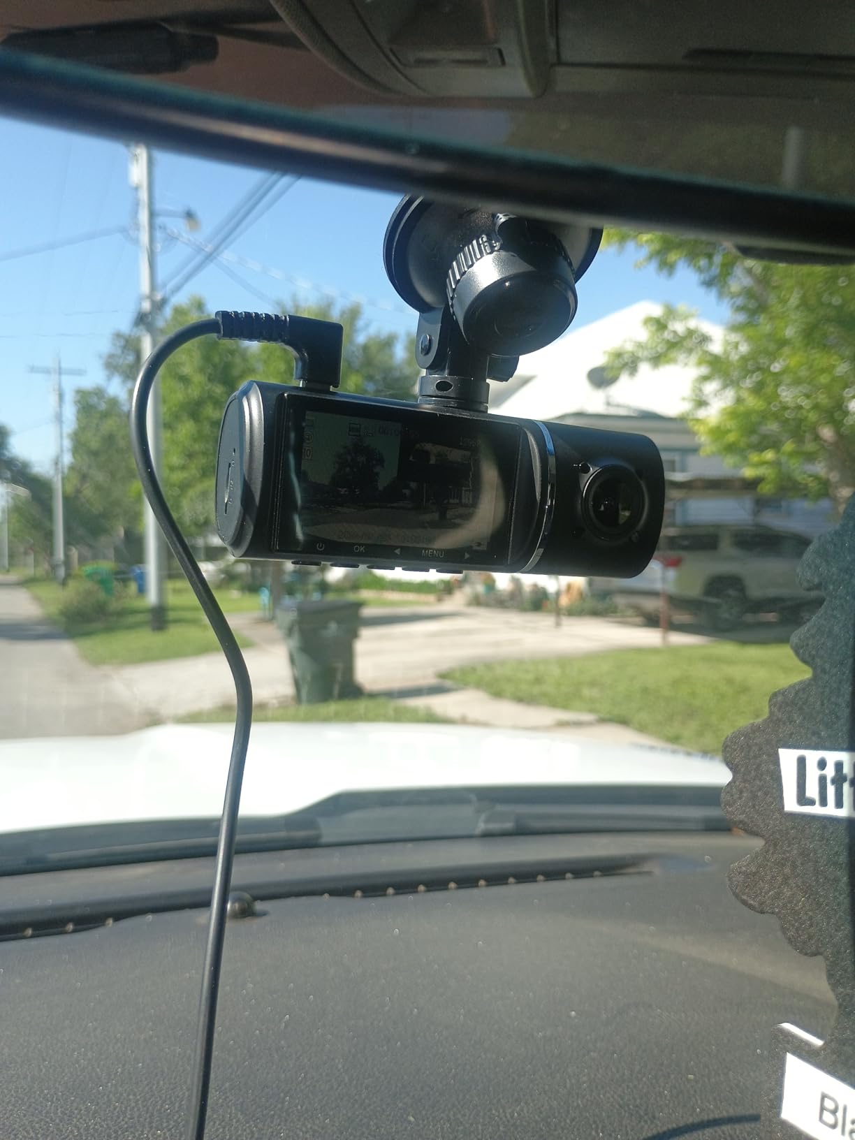 Dash Cam Front and Rear, 1296P Dash Camera for Cars, 3 Channel Car Camera Front Rear and Inside with 32GB Card, Loop Recording, Night Vision, HDR, 24Hr Parking, G-Sensor customer photo 1