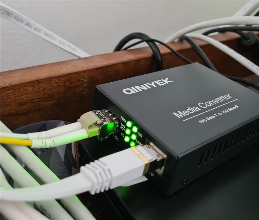 10G Ethernet Media Converter, Multi-Gigabit SFP Media Converter | 1x 100M/1G/2.5G/5G/10GBase-T RJ45 to 1x 10GBase-X SFP+ Slot, Supports 10G SR/LR/10G-T Module, Fiber to Copper Media Converter customer photo 1