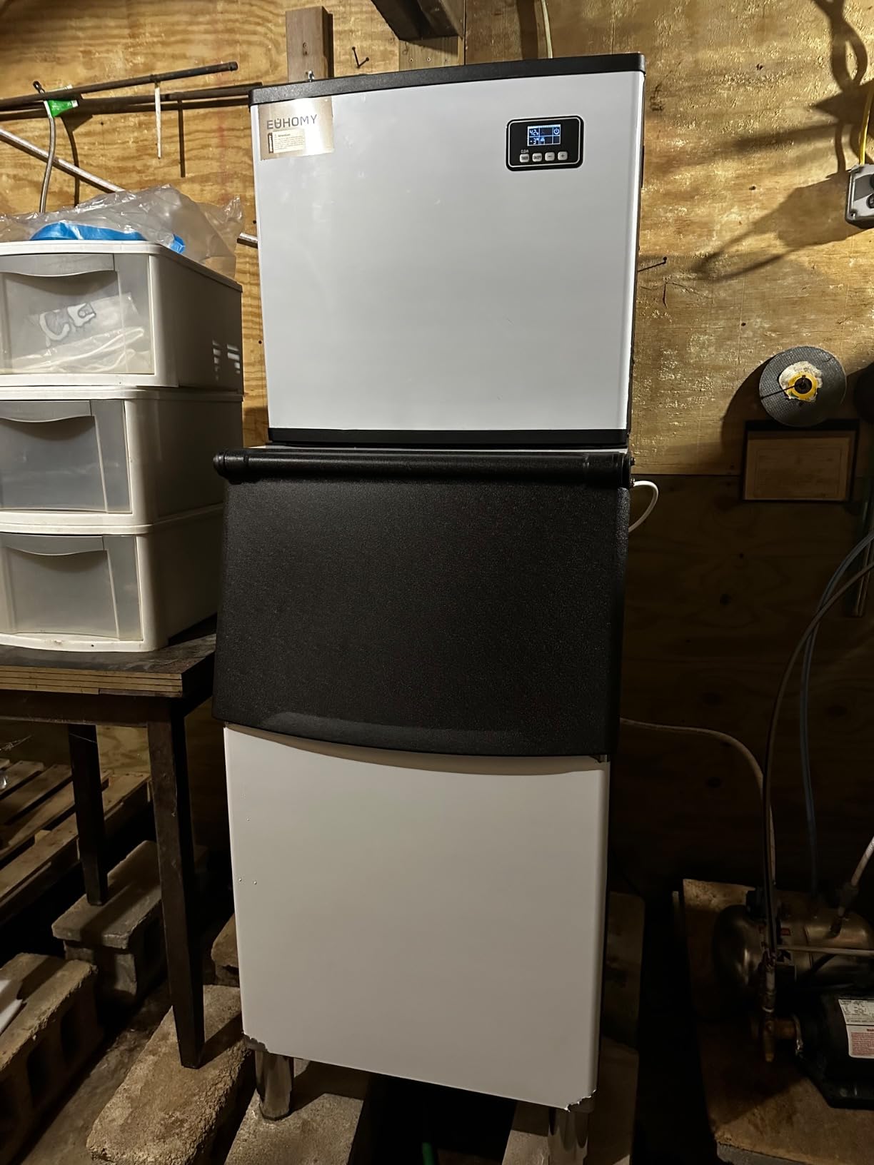 EUHOMY Commercial Ice Maker Machine, 400lbs/24H, 250lbs Bin, Stainless Steel | Freestanding Commercial Ice Machine, ETL Approval, 24H Timer, Auto-Cleaning, for Bar/Cafe/Restaurant/Business customer photo 1