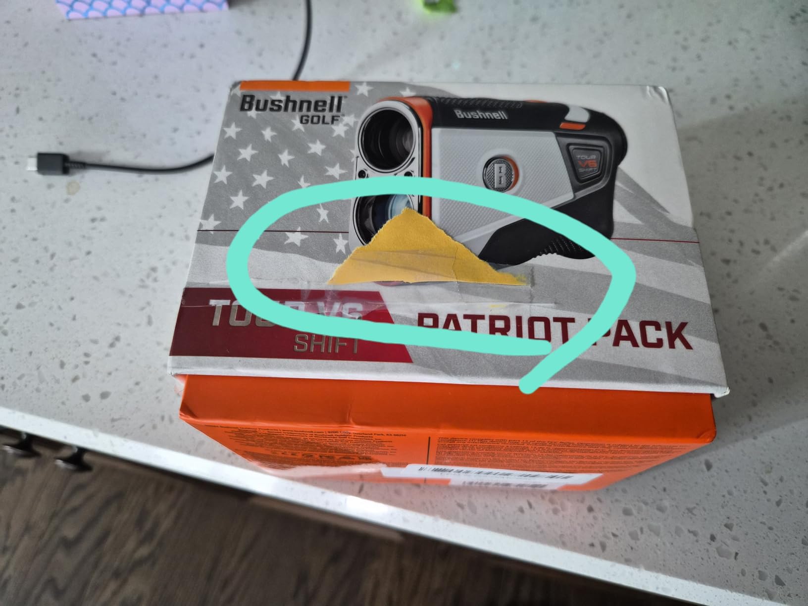 Bushnell Golf Tour V6 Shift Laser Rangefinder with Slope Compensation, 1300-Yard Range, Flag Lock Vibration, Magnetic Cart Mount, 6X Magnification, Waterproof - Tournament Legal customer photo 1