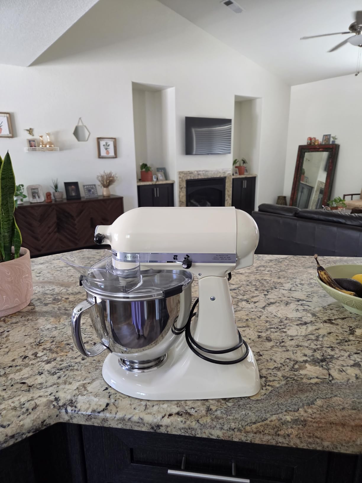 KitchenAid Artisan, 5-Qt Tilt Head Stand Mixer, KSM150PS, Porcelain White customer photo 1