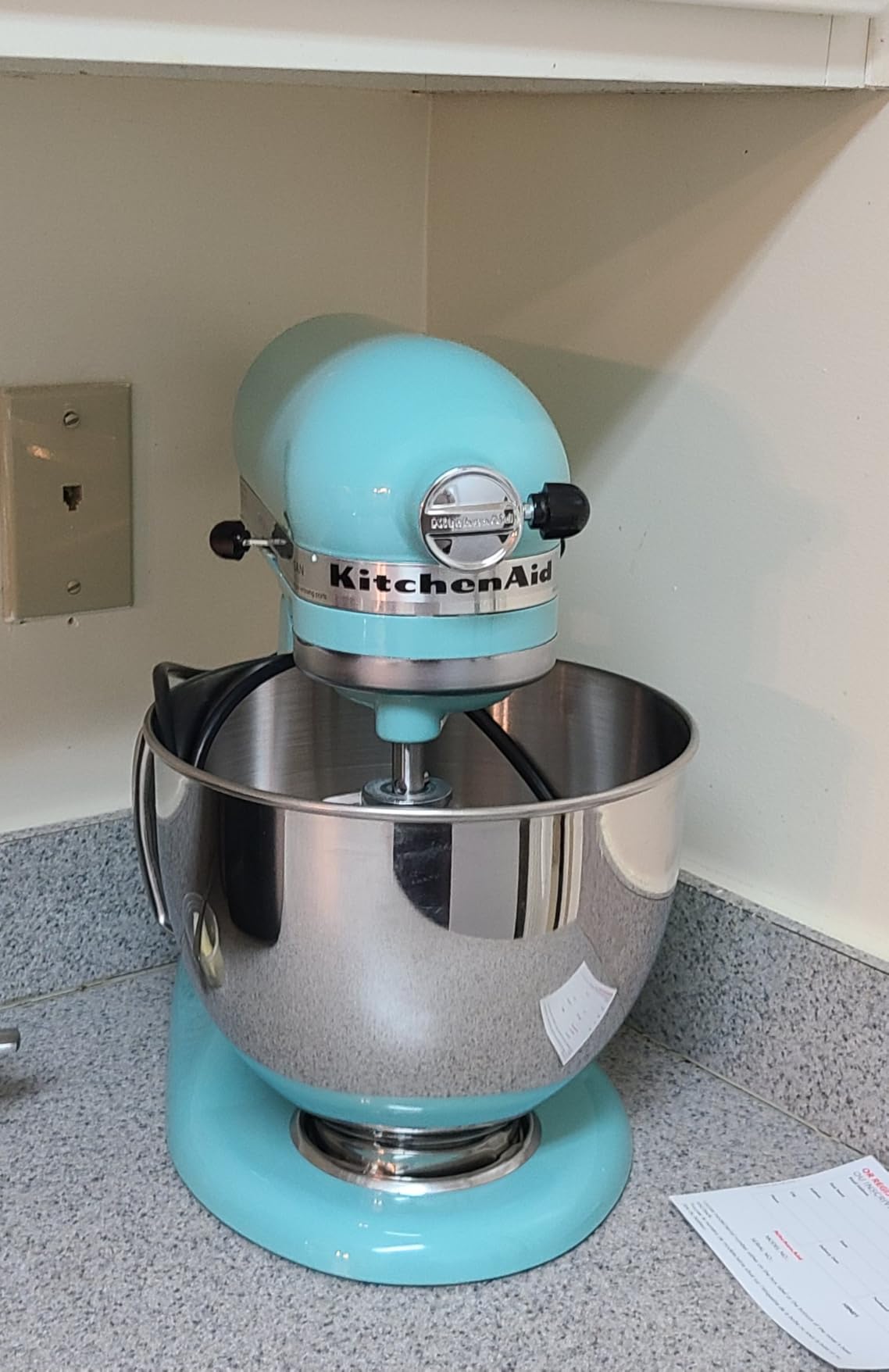 KitchenAid Artisan, 5-Qt Tilt Head Stand Mixer, KSM150PS, Porcelain White customer photo 2